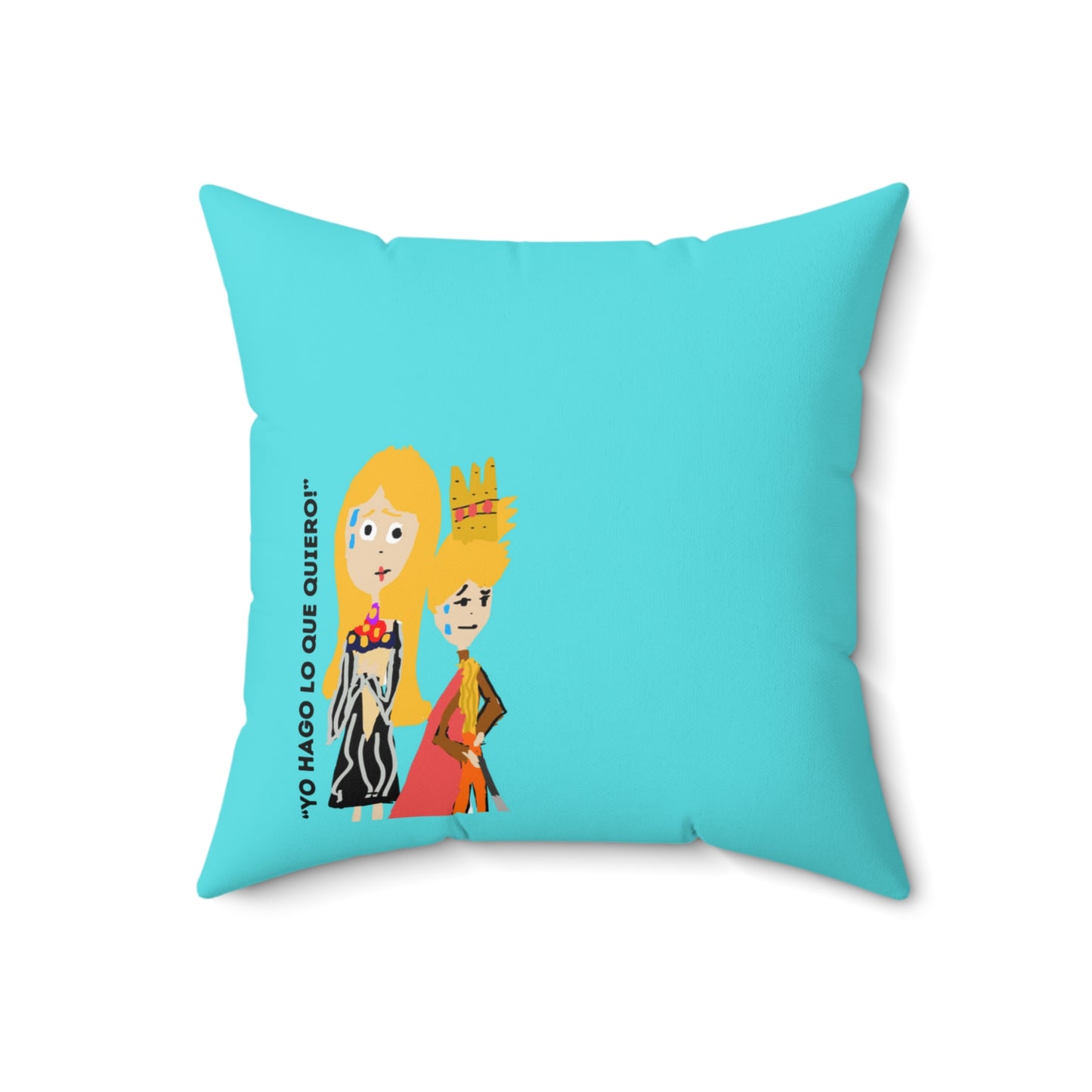 YO HAGO LO QUE QUIERO ISAAC IDYER ARTS DESINGS Spun Polyester Square Pillow