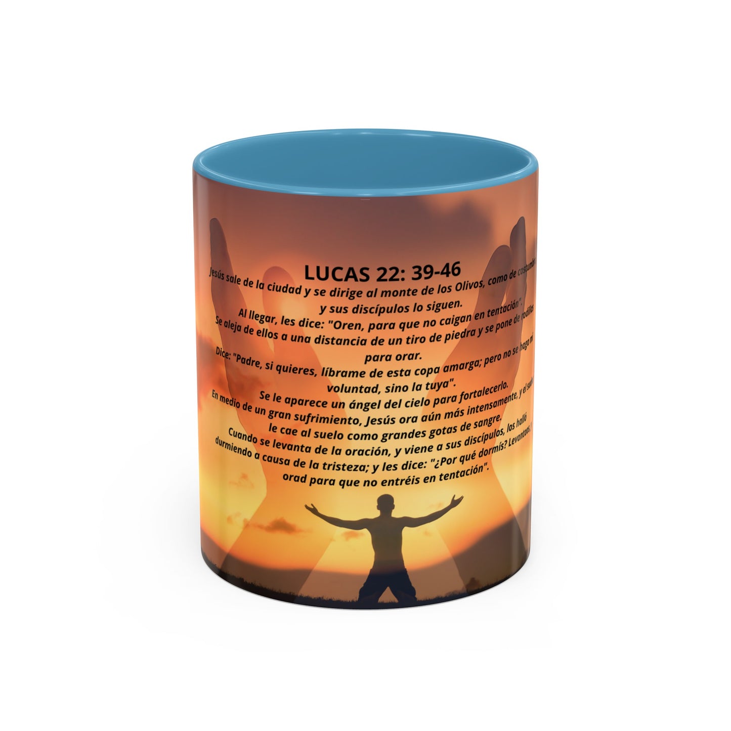 LUCAS 22: 39-46 Oración en el Monte Accent Coffee Mug (1ó1, 15oz)