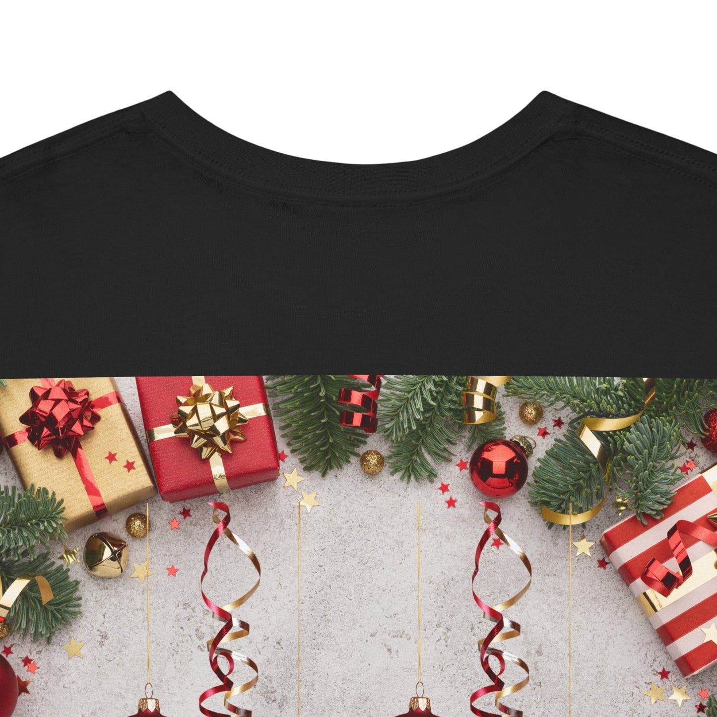 Christmas-Themed Unisex Heavy Cotton Tee, Holiday Gift, Festive Apparel, Family Gatherings, New Year Celebrations, Cute Christmas Shirt