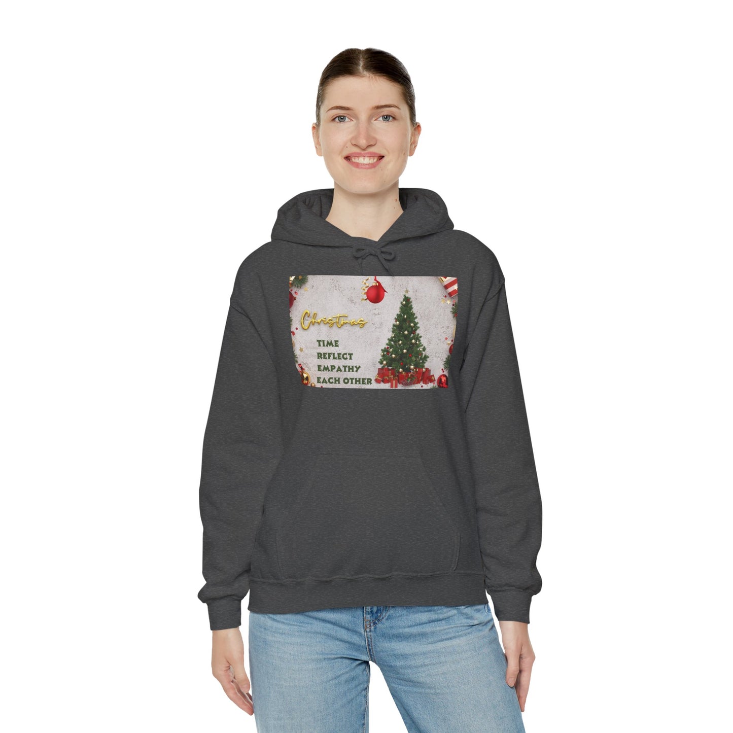 Christmas Vibe Hoodie, Festive Sweatshirt for Holiday Celebrations, Cozy Gift for Friends and Family, Unisex Winter Wear, Reflect Empathy