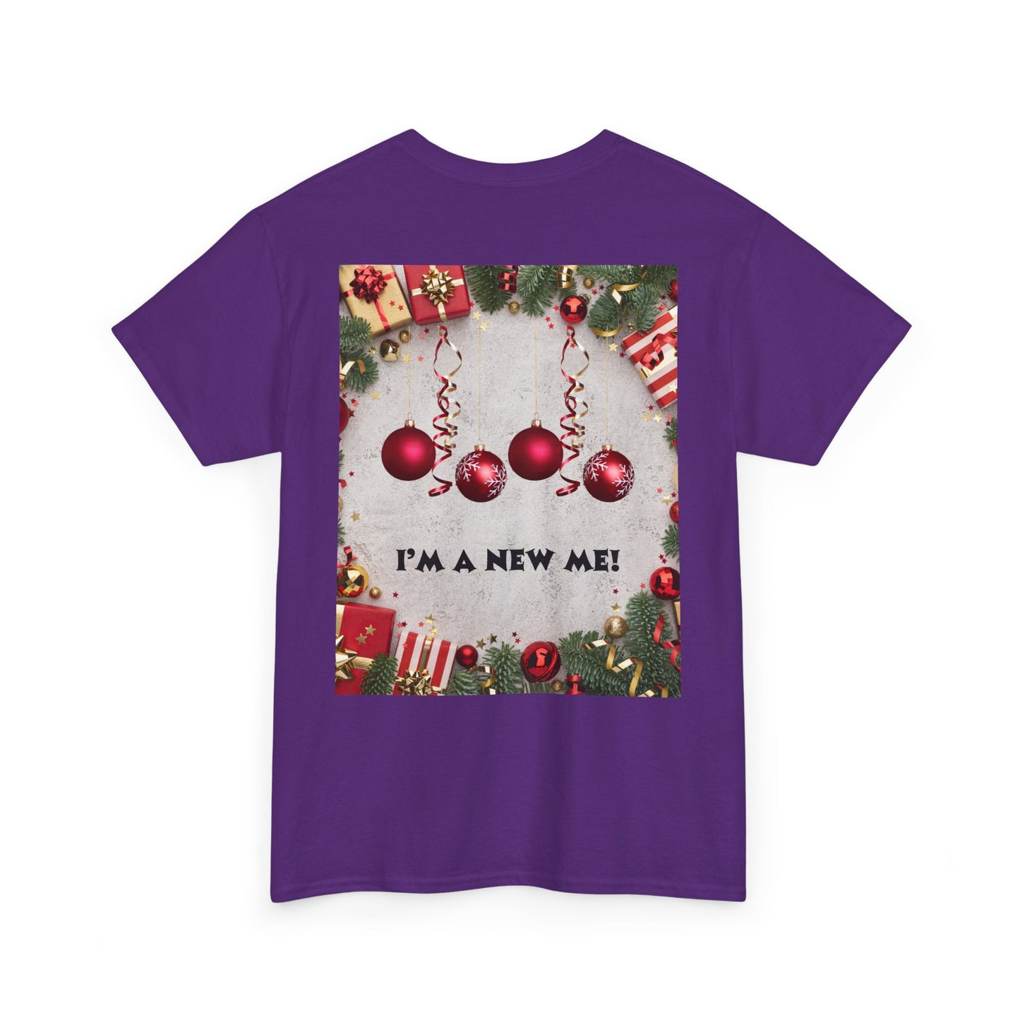 Christmas-Themed Unisex Heavy Cotton Tee, Holiday Gift, Festive Apparel, Family Gatherings, New Year Celebrations, Cute Christmas Shirt