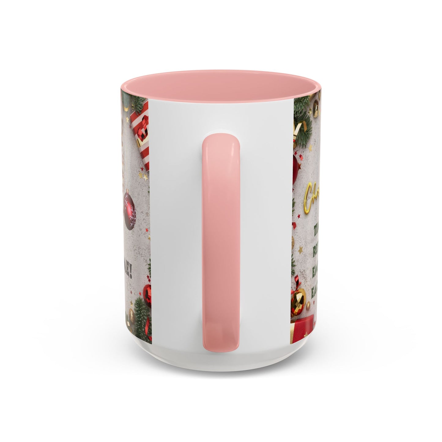 Festive Accent Coffee Mug for New Beginnings, Holiday Gift for Friends, Christmas Celebration, Unique Home Decor, Motivational Drinkware