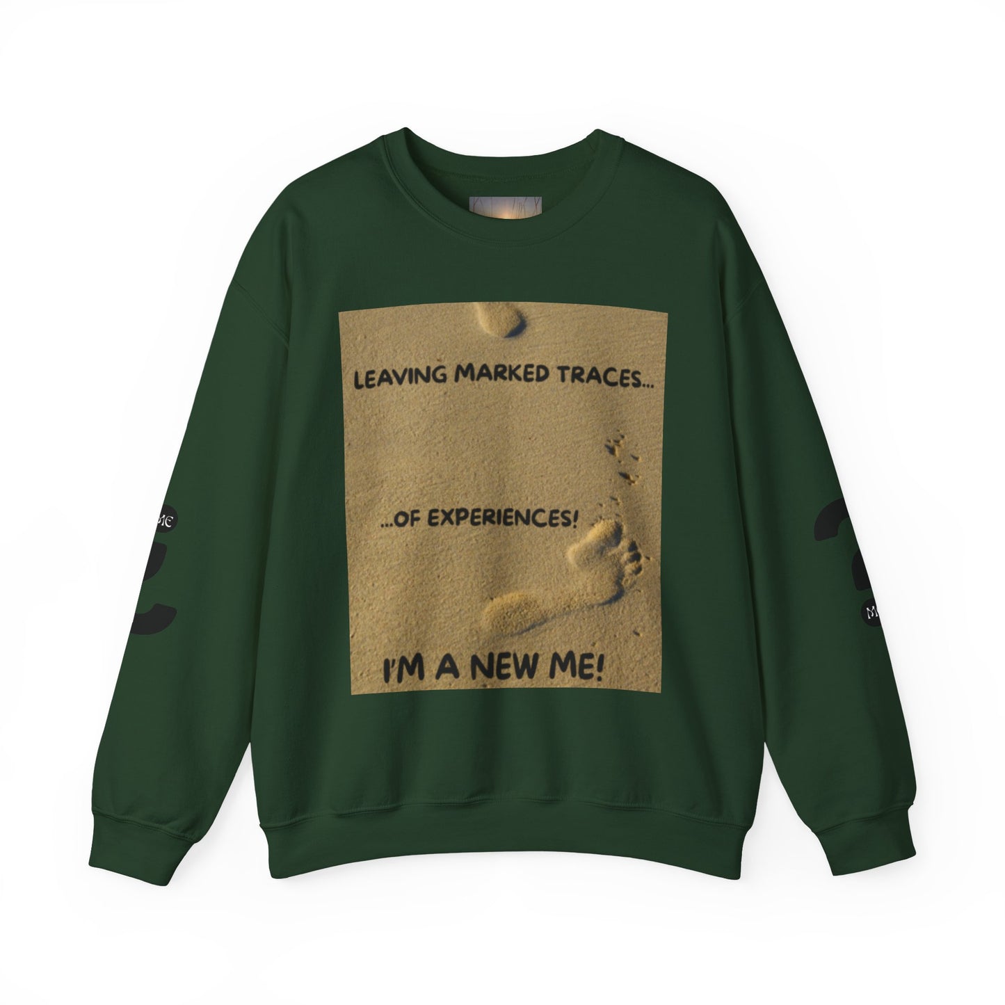 LEAVING MARKED TRACES New Beginnings Crewneck Sweatshirt | Inspirational Gift, Motivational Apparel, Unisex Fashion, Casual Wear, Self-Improvement