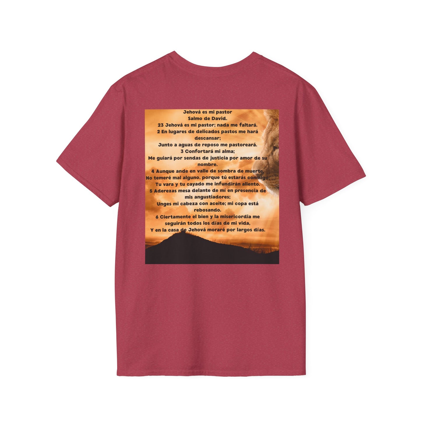 SALMOS 23 Inspirational Unisex T-Shirt with Psalm 23 Design, Motivational Gift for Friends, Faith-Based Apparel, Religious Shirt, Casual Wear