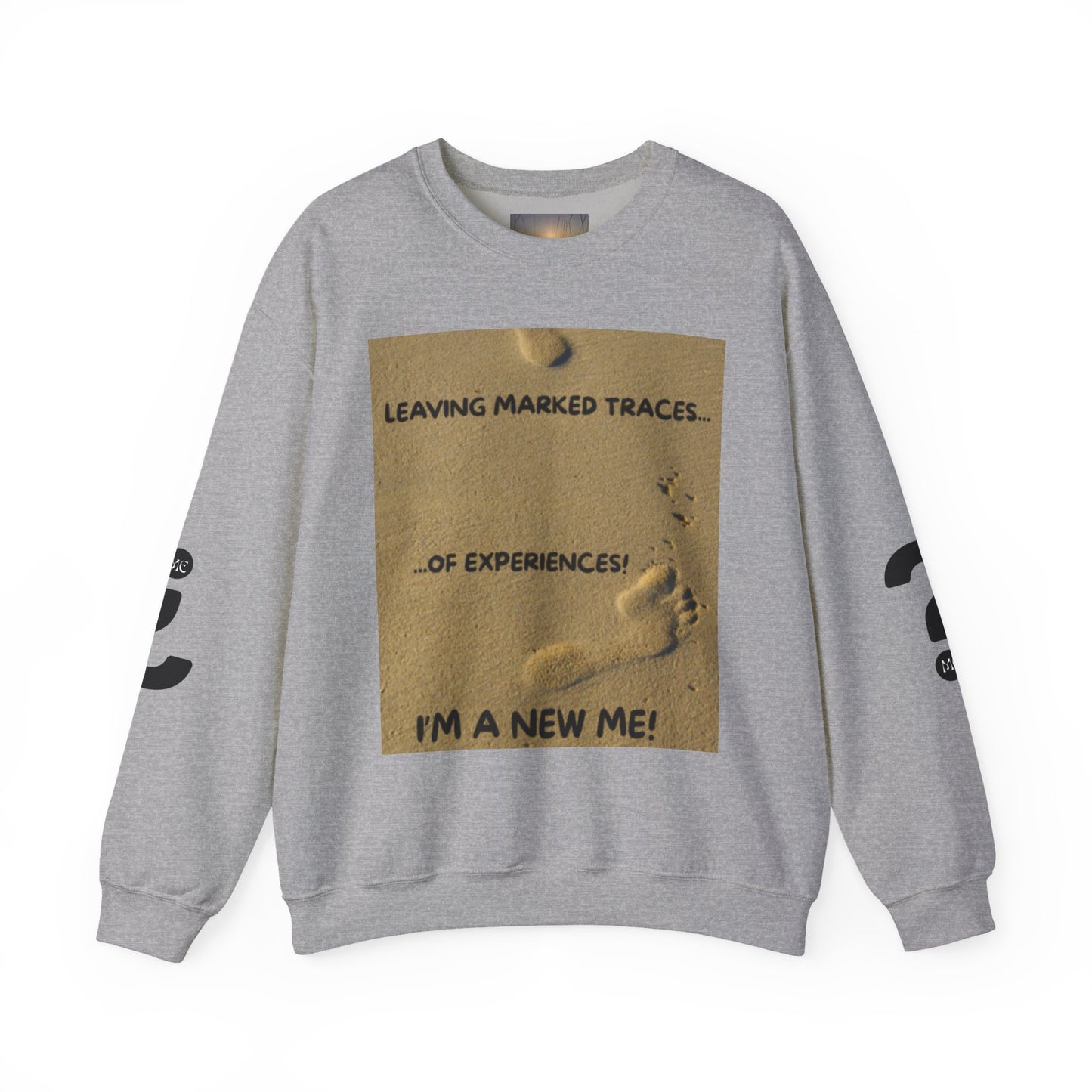LEAVING MARKED TRACES New Beginnings Crewneck Sweatshirt | Inspirational Gift, Motivational Apparel, Unisex Fashion, Casual Wear, Self-Improvement