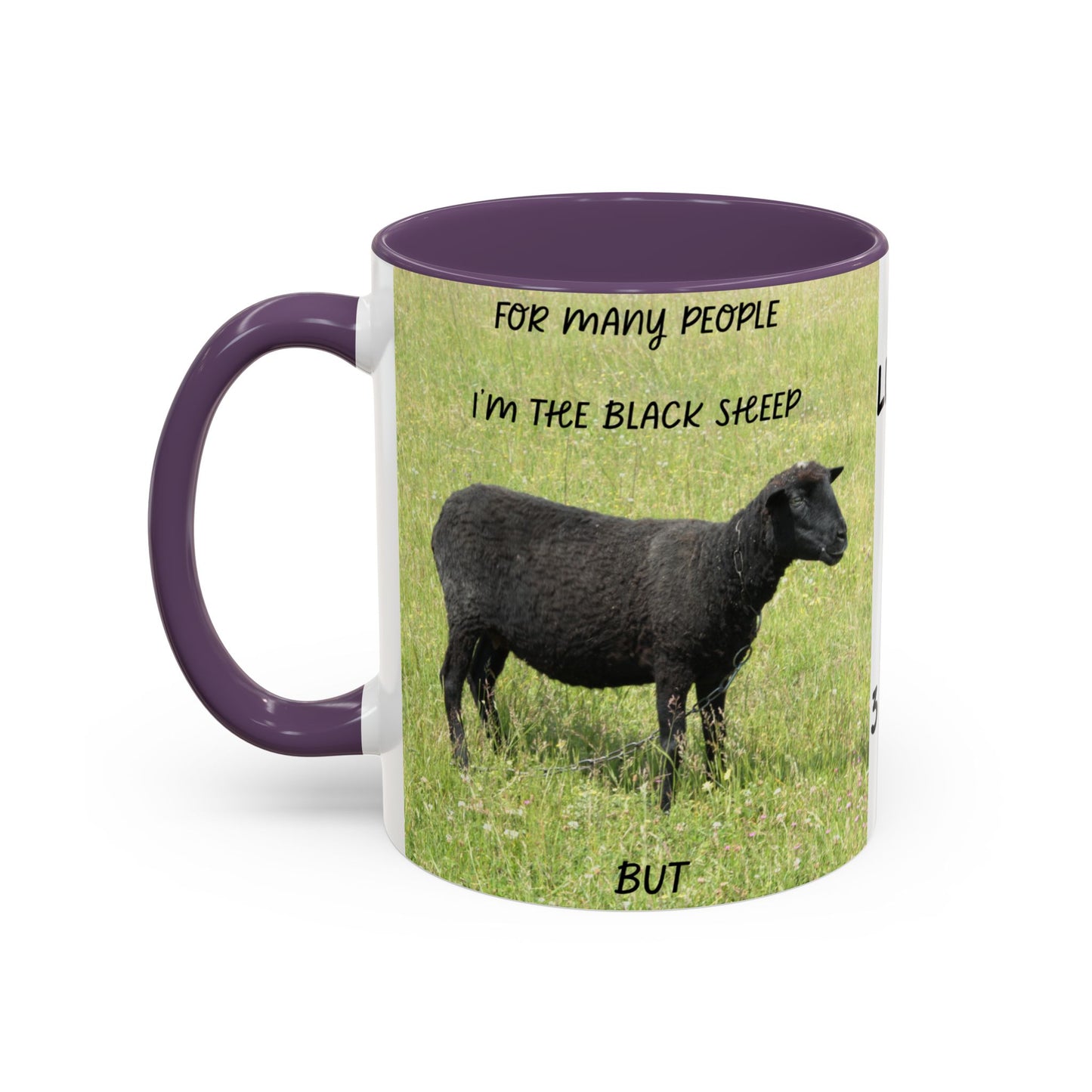 BLACK SHEEP Beautiful Sheep Coffee Mug, Inspirational Luke 15:3-7 Mug, Nature Lover Gift, Faith-Based Beverage Cup, Unique Farmhouse Decor