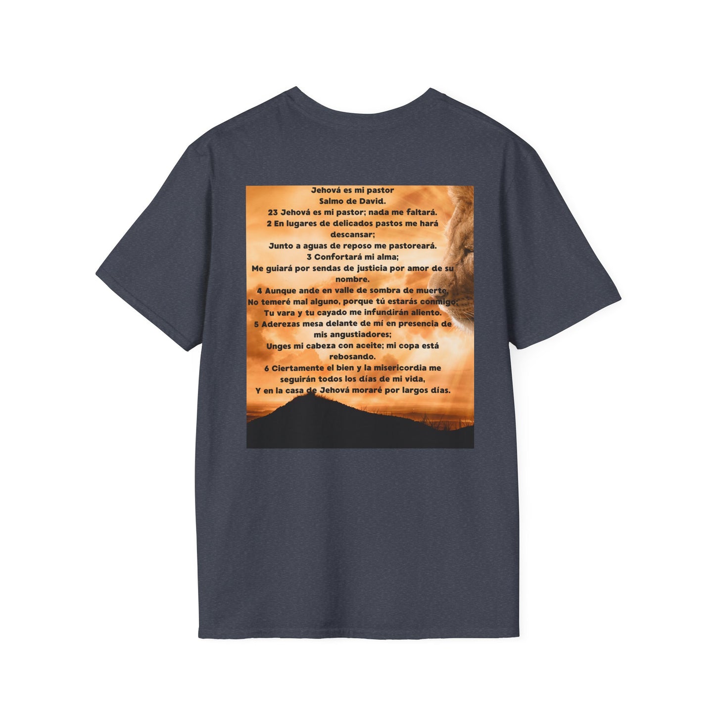 SALMOS 23 Inspirational Unisex T-Shirt with Psalm 23 Design, Motivational Gift for Friends, Faith-Based Apparel, Religious Shirt, Casual Wear