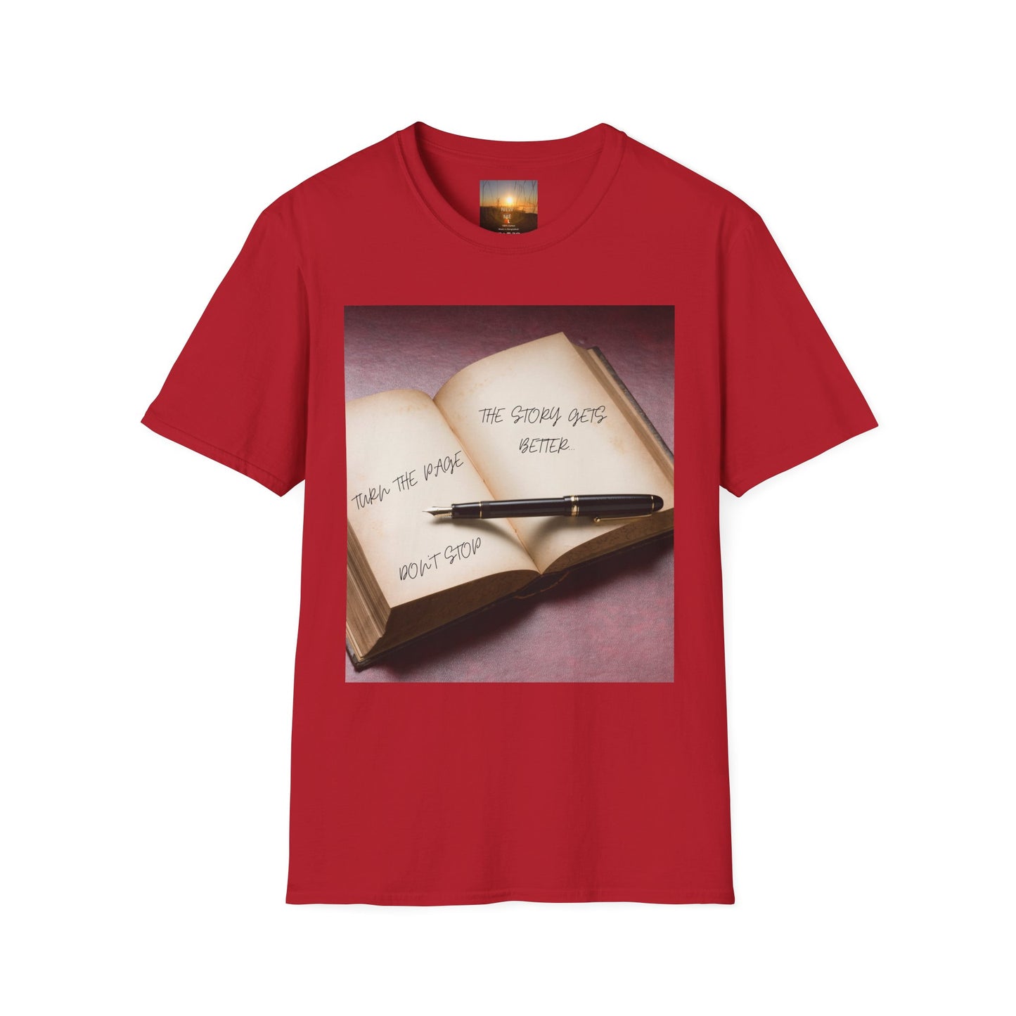 TURN THE PAGE Inspirational Book T-Shirt, Motivational Tee, Reading Lover Gift, Journal Enthusiast Apparel, Bookworm T-Shirt, Literary Quote Shirt