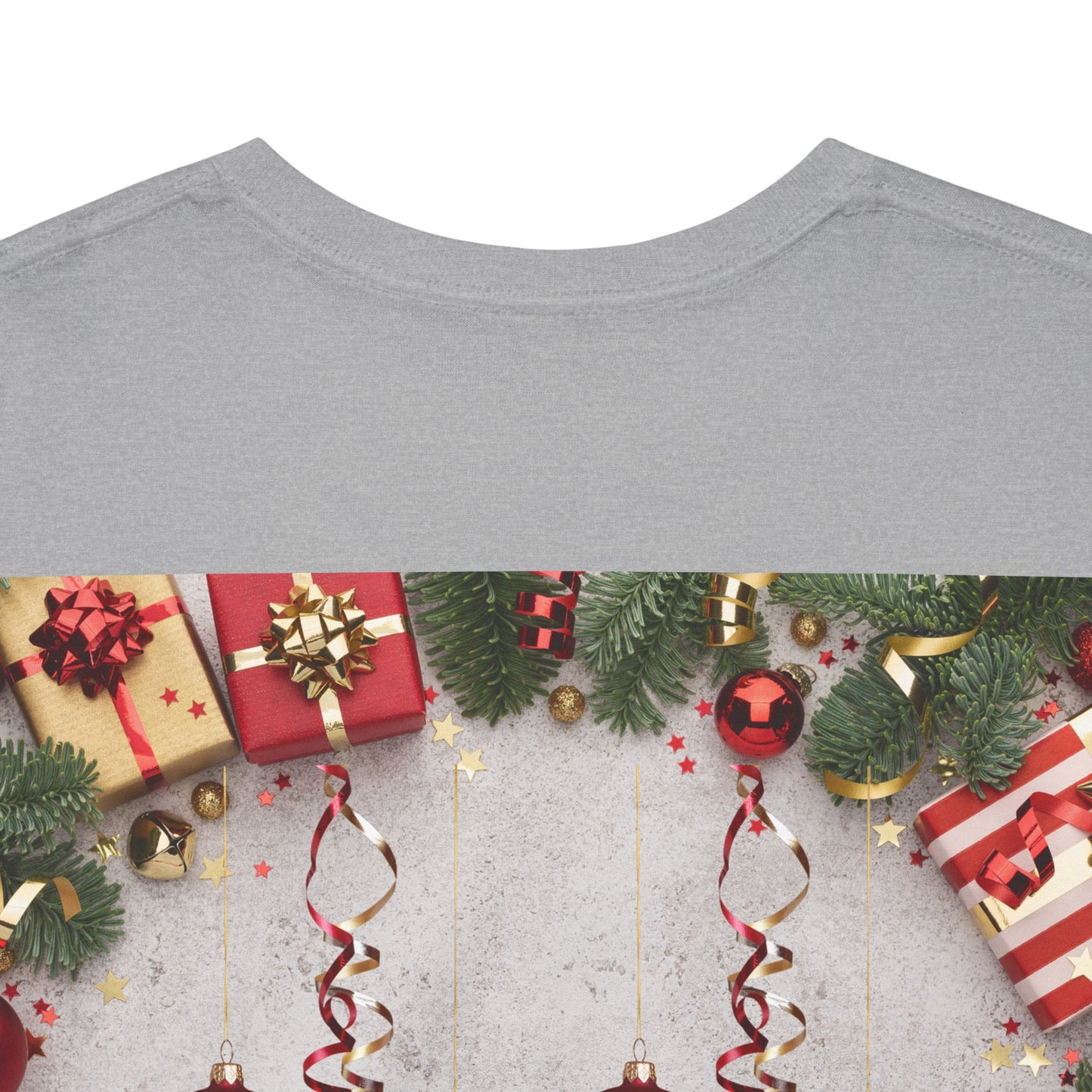 Christmas-Themed Unisex Heavy Cotton Tee, Holiday Gift, Festive Apparel, Family Gatherings, New Year Celebrations, Cute Christmas Shirt