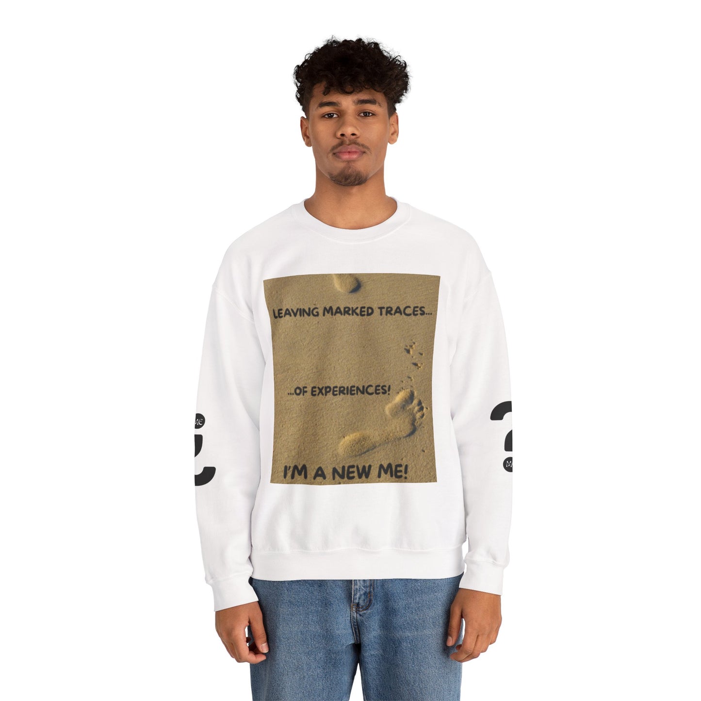 LEAVING MARKED TRACES New Beginnings Crewneck Sweatshirt | Inspirational Gift, Motivational Apparel, Unisex Fashion, Casual Wear, Self-Improvement