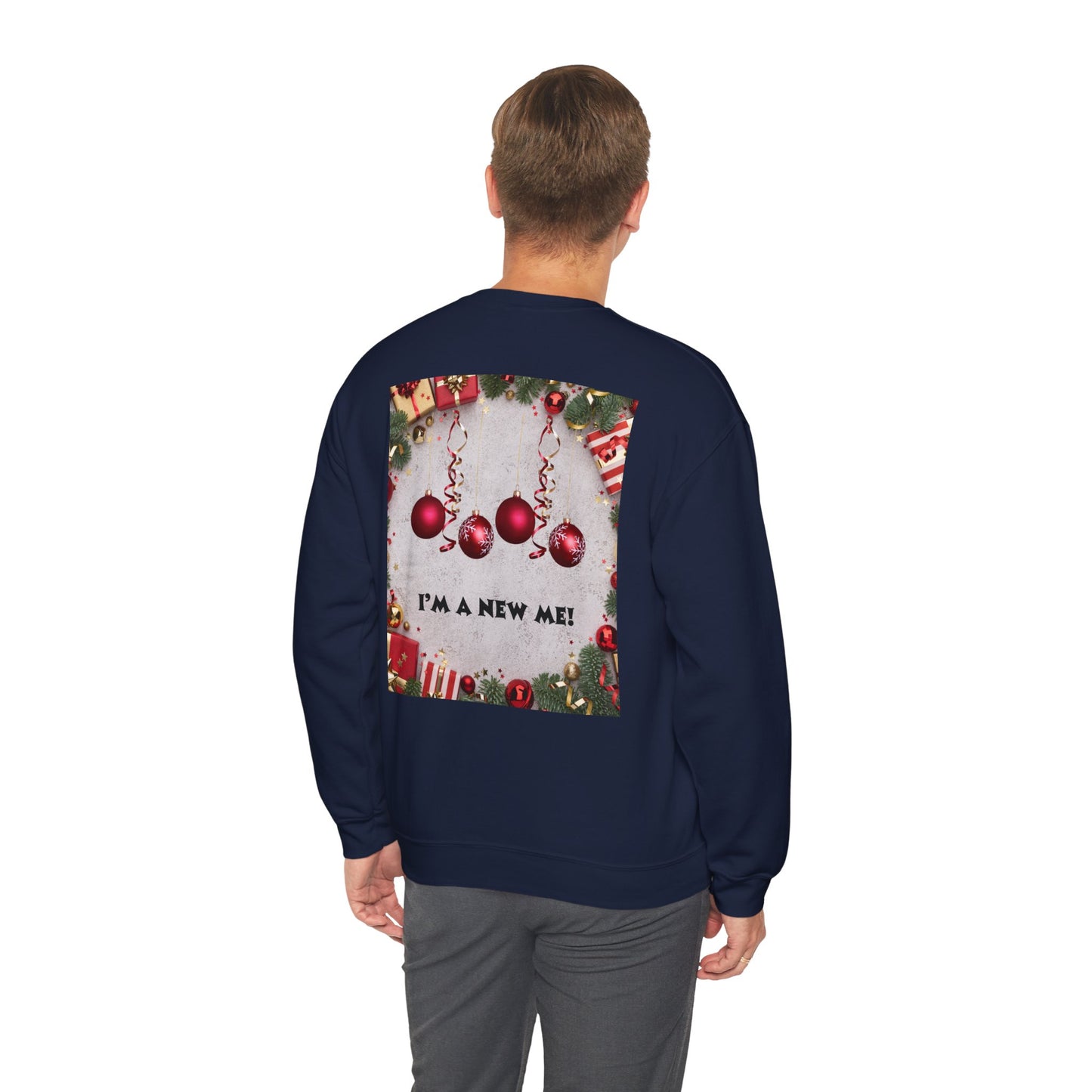 Cozy Christmas Sweatshirt - Reflect Empathy & Be A New You, Holiday Gift, Winter Fashion, Christmas Celebration, Unisex Crewneck