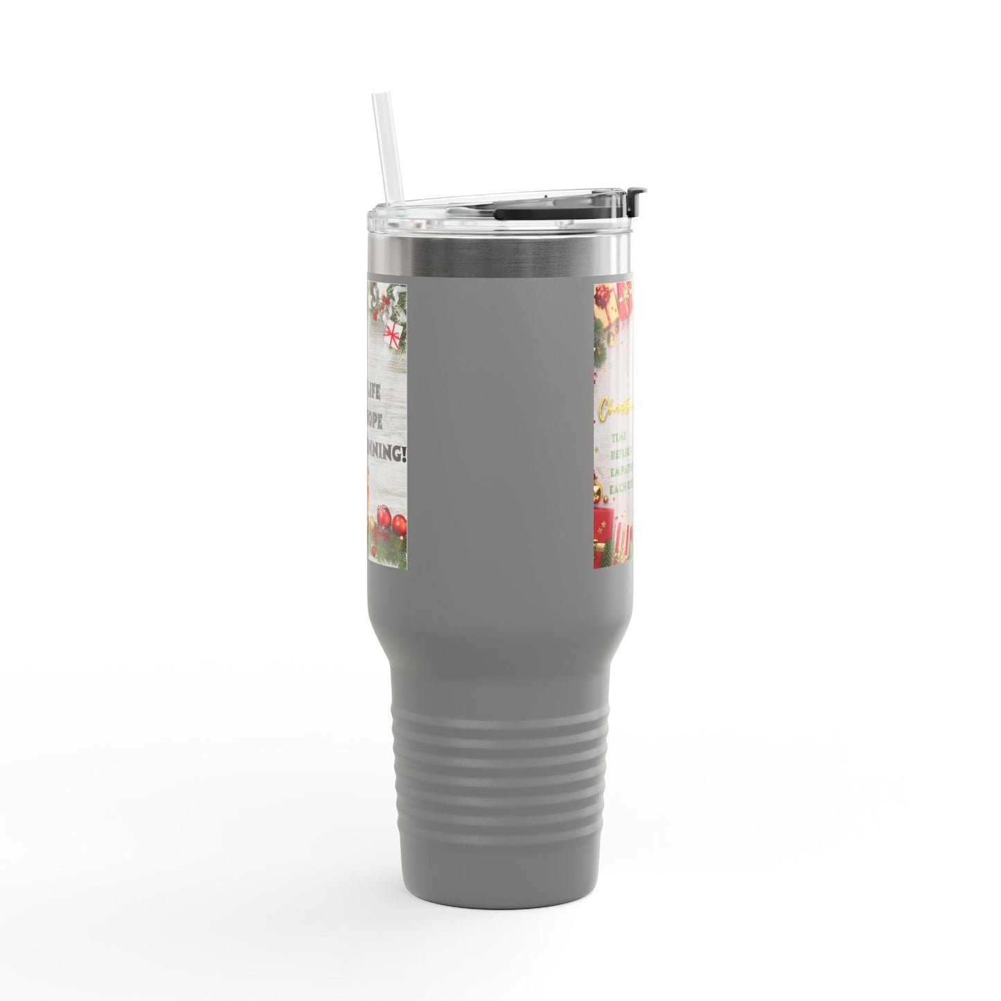 Holiday Insulated Travel Mug, 40oz | Christmas Gift, Travel Coffee Cup, Winter Drinkware, Reusable Mug, Eco-Friendly Beverage Container