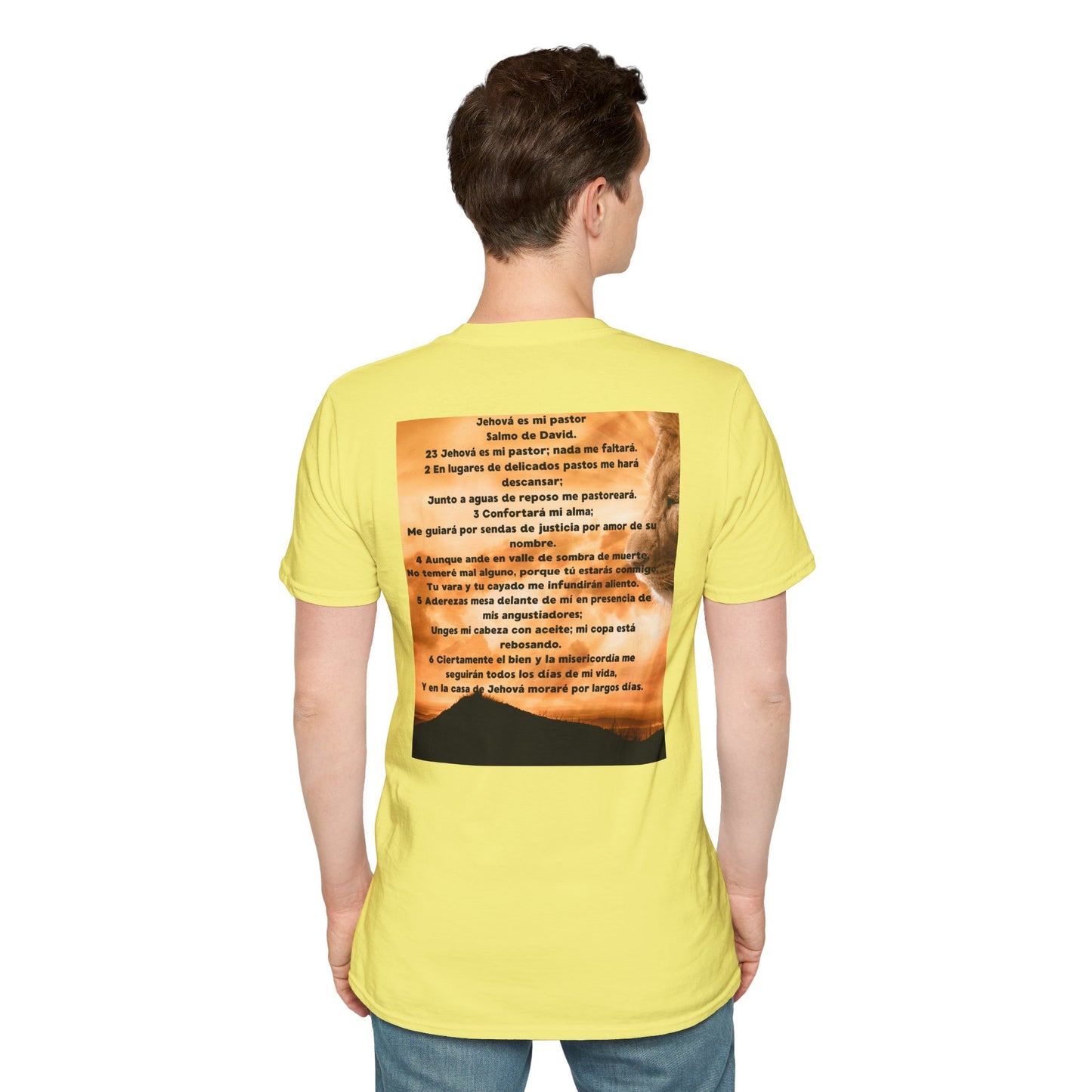 SALMOS 23 Inspirational Unisex T-Shirt with Psalm 23 Design, Motivational Gift for Friends, Faith-Based Apparel, Religious Shirt, Casual Wear