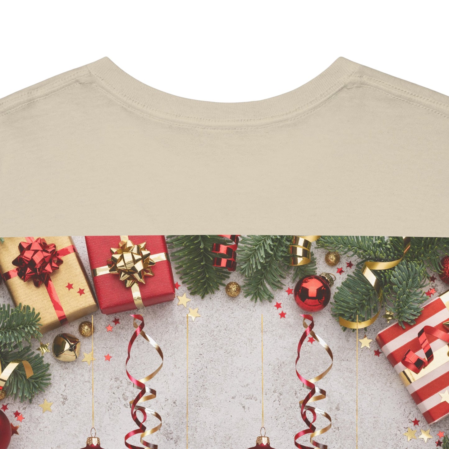 Christmas-Themed Unisex Heavy Cotton Tee, Holiday Gift, Festive Apparel, Family Gatherings, New Year Celebrations, Cute Christmas Shirt