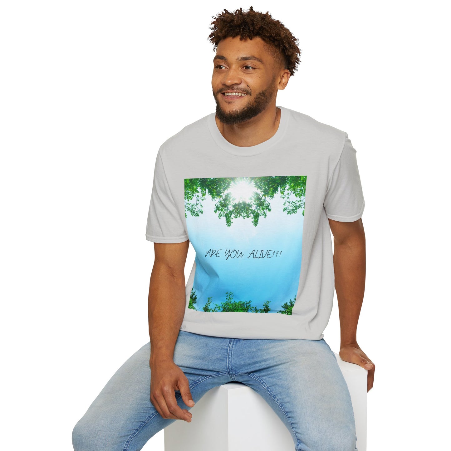 ARE YOU ALIVE? T-Shirt - Inspirational Design, Unisex Graphic Tee for Mindfulness, Casual Wear, Gifts for Nature Lovers, Positive Vibes