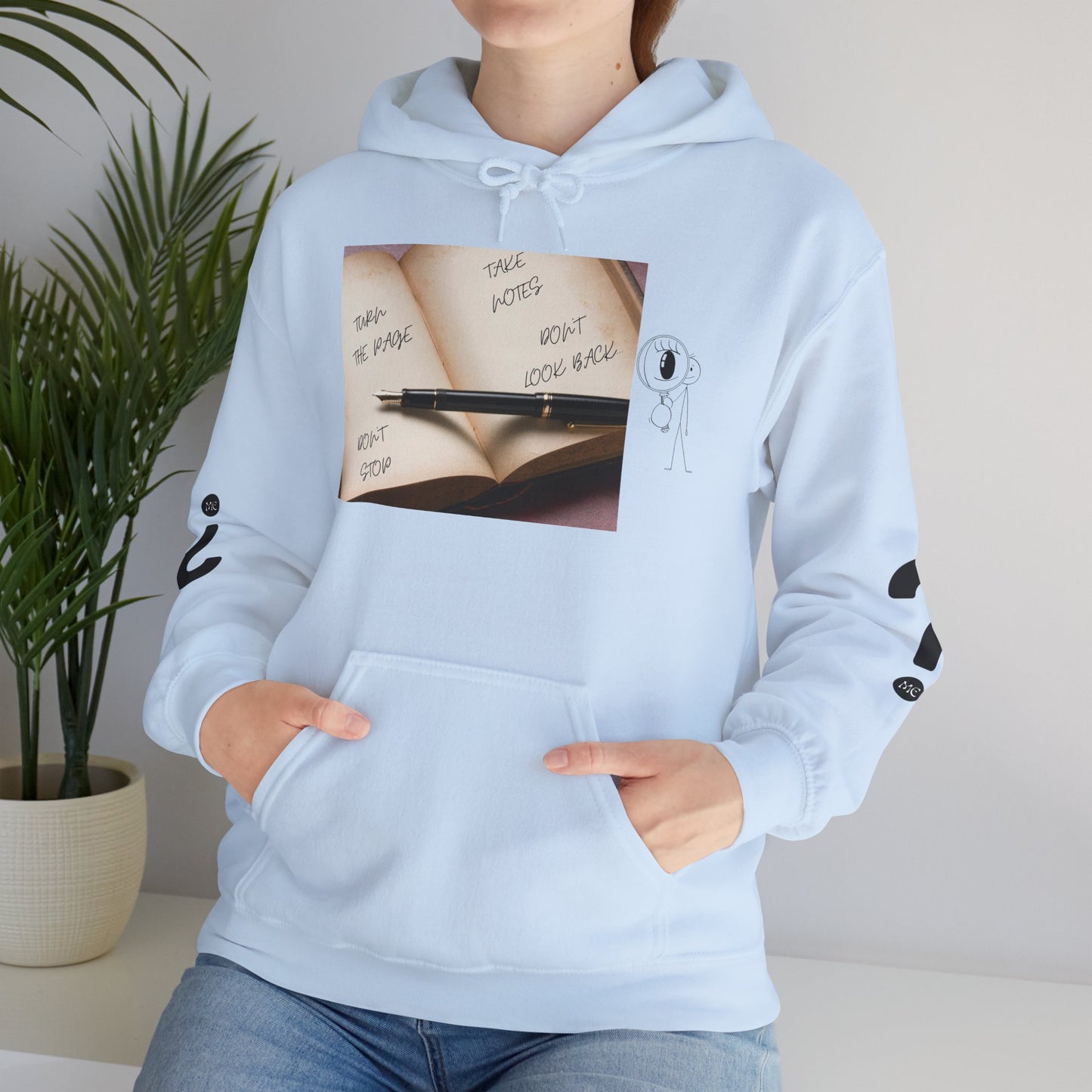TURN THE PAGE Inspirational Quote Hoodie, Cozy Sweatshirt for Writers, Motivational Gift, Book Lover Apparel, Perfect for Holidays