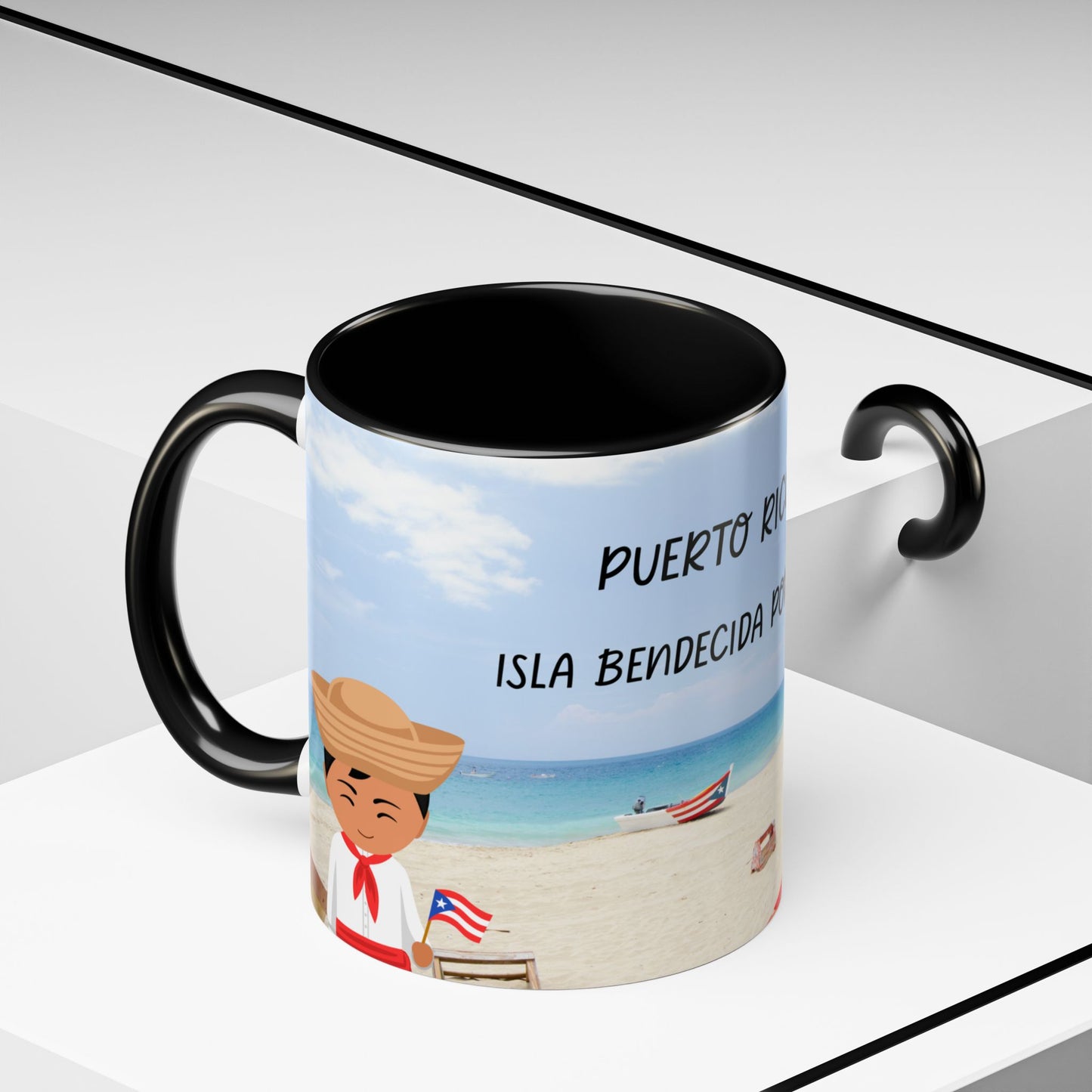 Puerto Rico Accent Coffee Mug - Tropical Beach Vibes, Travel Gift, Summer Decor, Coffee Lover's Cup, Unique Mug for Her