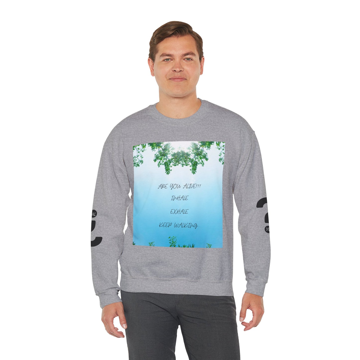ARE YOU ALIVE Crewneck Sweatshirt, Motivational Gift, Cozy Relaxed Wear, Nature Vibes, Unisex Sweatshirt, Self-Care