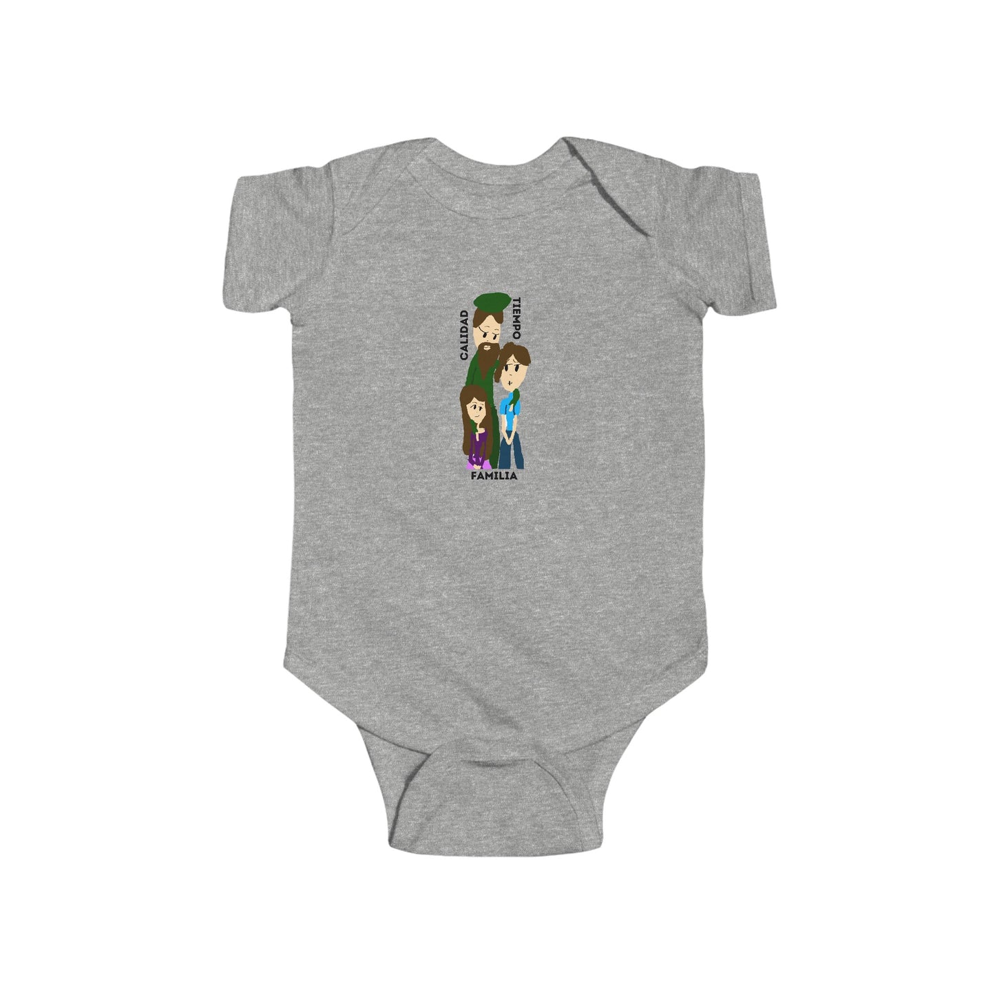 CALIDAD TIEMPO FAMILIA ISAAC IDYER ARTS DESINGS Infant Fine Jersey Bodysuit