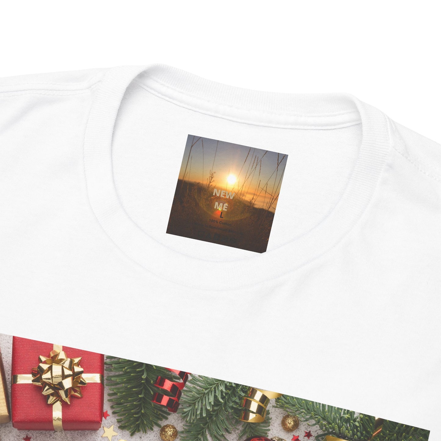Christmas-Themed Unisex Heavy Cotton Tee, Holiday Gift, Festive Apparel, Family Gatherings, New Year Celebrations, Cute Christmas Shirt