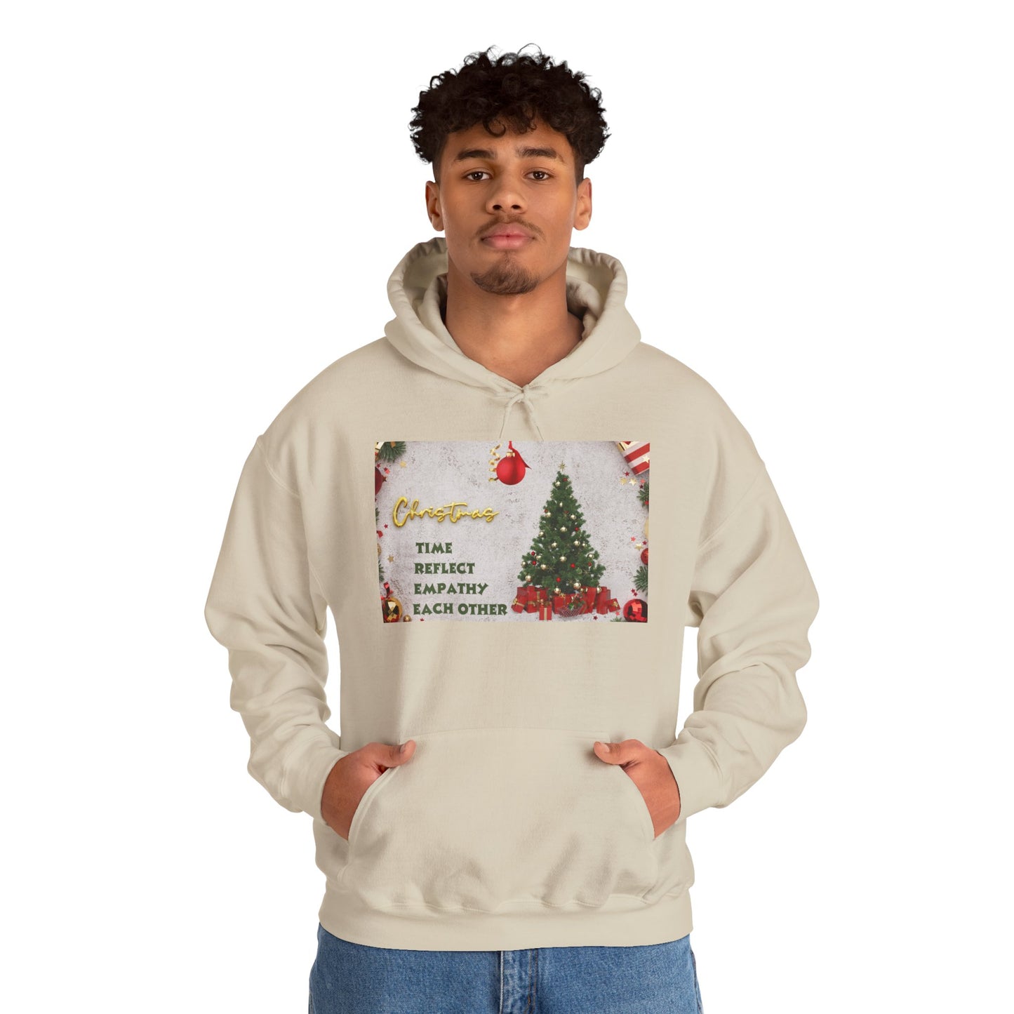 Christmas Vibe Hoodie, Festive Sweatshirt for Holiday Celebrations, Cozy Gift for Friends and Family, Unisex Winter Wear, Reflect Empathy