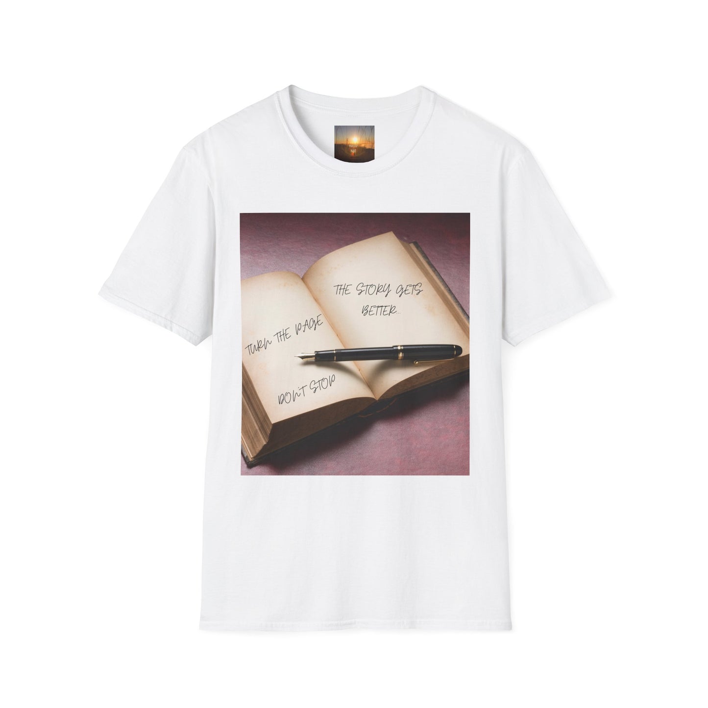 TURN THE PAGE Inspirational Book T-Shirt, Motivational Tee, Reading Lover Gift, Journal Enthusiast Apparel, Bookworm T-Shirt, Literary Quote Shirt