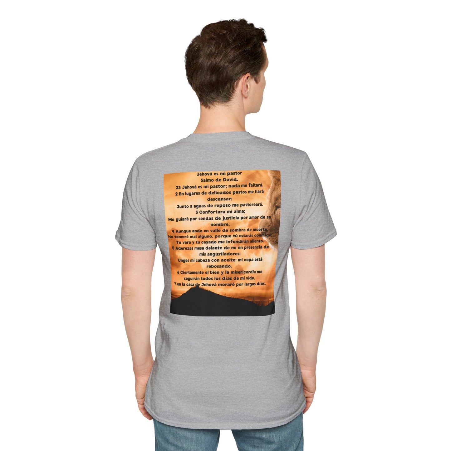 SALMOS 23 Inspirational Unisex T-Shirt with Psalm 23 Design, Motivational Gift for Friends, Faith-Based Apparel, Religious Shirt, Casual Wear