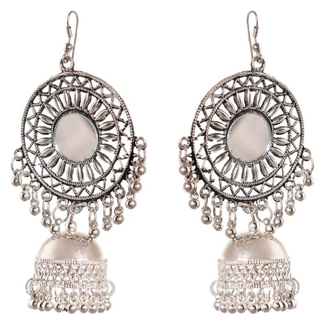 Generic Women's Brass Earrings (Silver, free Size)