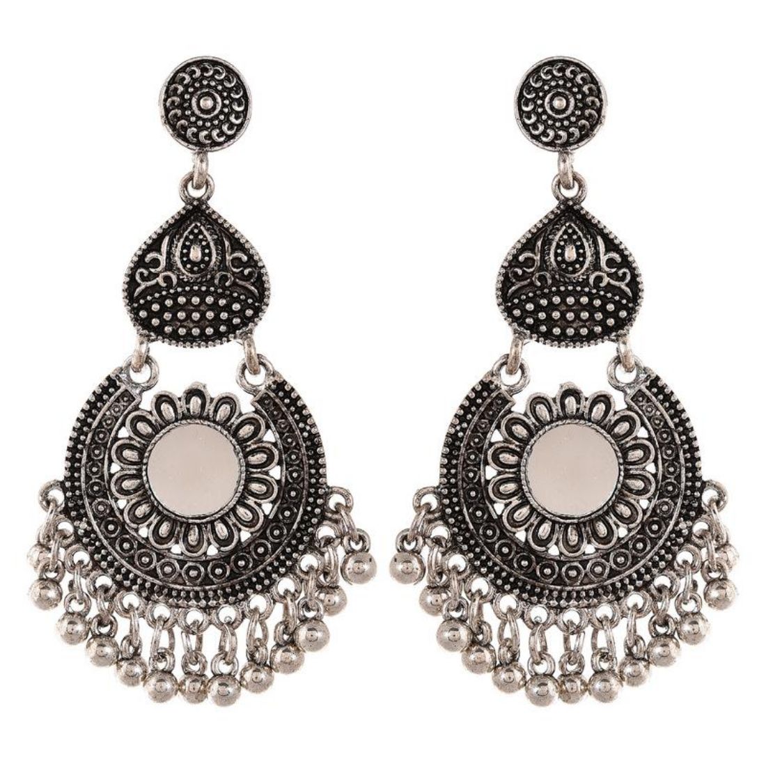 Generic Women's Brass Earrings (Silver, free Size)