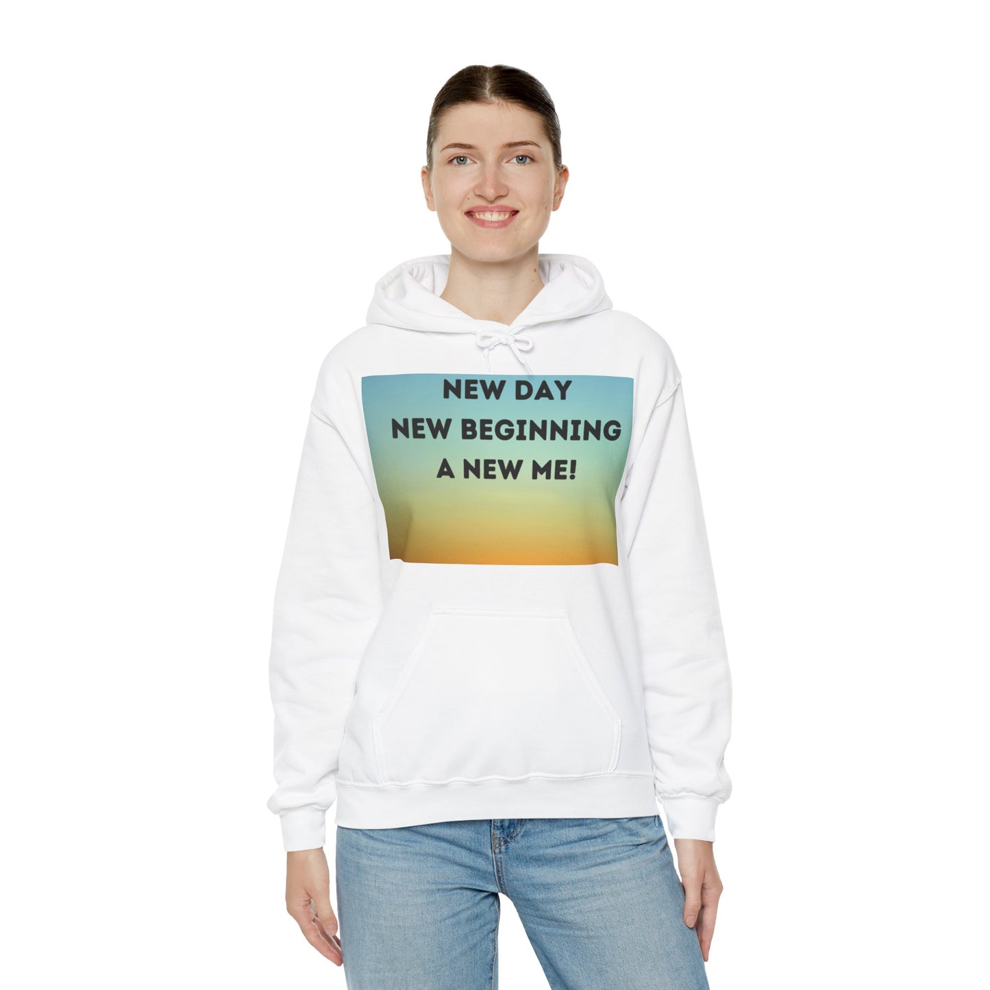 NEW DAY NEW BEGINNING A NEW ME Unisex Heavy Blend™ Hooded Sweatshirt
