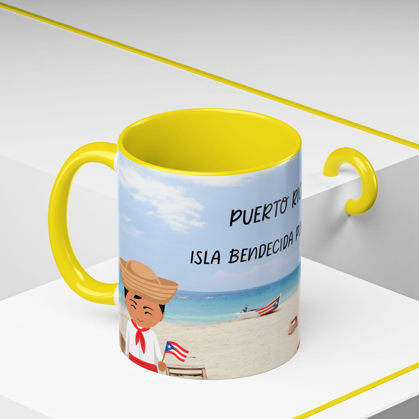 Puerto Rico Accent Coffee Mug - Tropical Beach Vibes, Travel Gift, Summer Decor, Coffee Lover's Cup, Unique Mug for Her