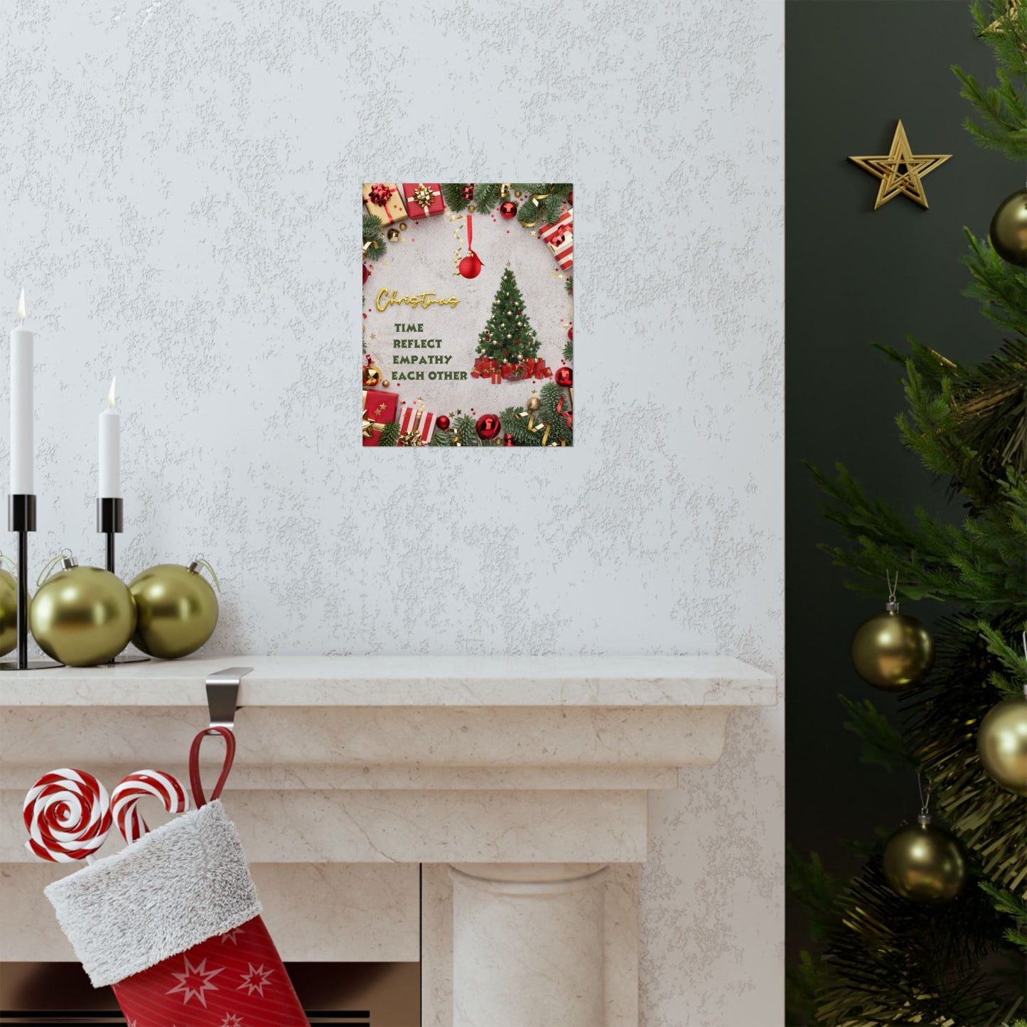 Christmas Themed Matte Vertical Posters, Holiday Wall Decor, Festive Art Print, Seasonal Decor, Gift for Family and Friends