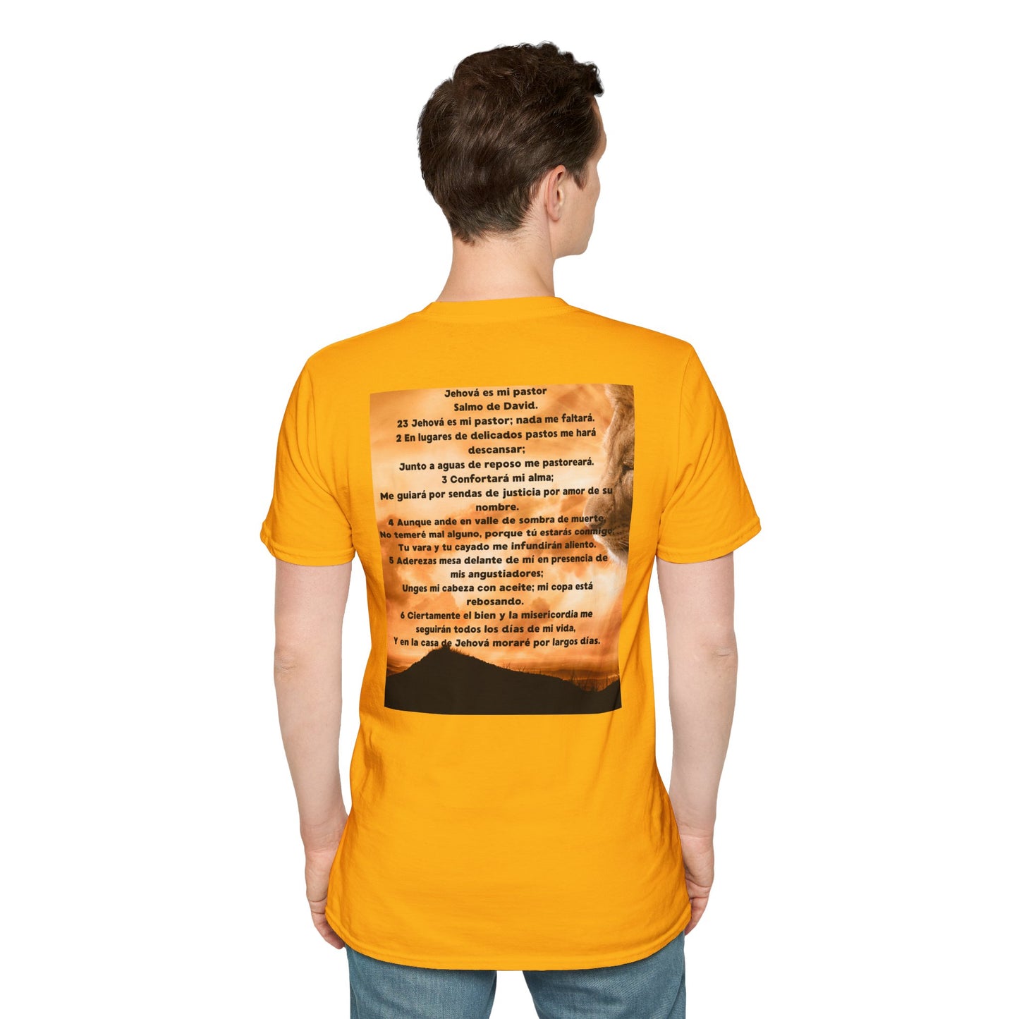 SALMOS 23 Inspirational Unisex T-Shirt with Psalm 23 Design, Motivational Gift for Friends, Faith-Based Apparel, Religious Shirt, Casual Wear