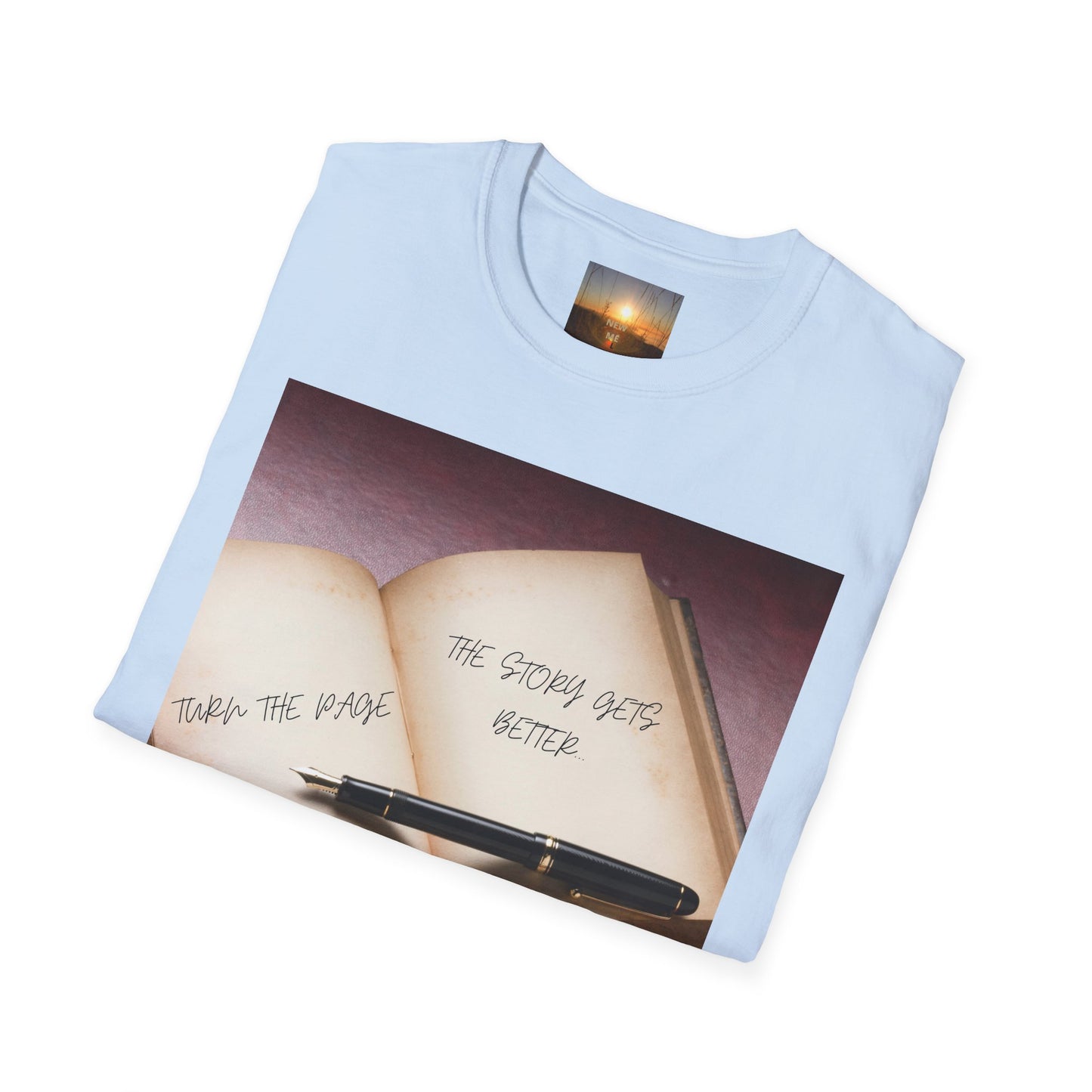 TURN THE PAGE Inspirational Book T-Shirt, Motivational Tee, Reading Lover Gift, Journal Enthusiast Apparel, Bookworm T-Shirt, Literary Quote Shirt