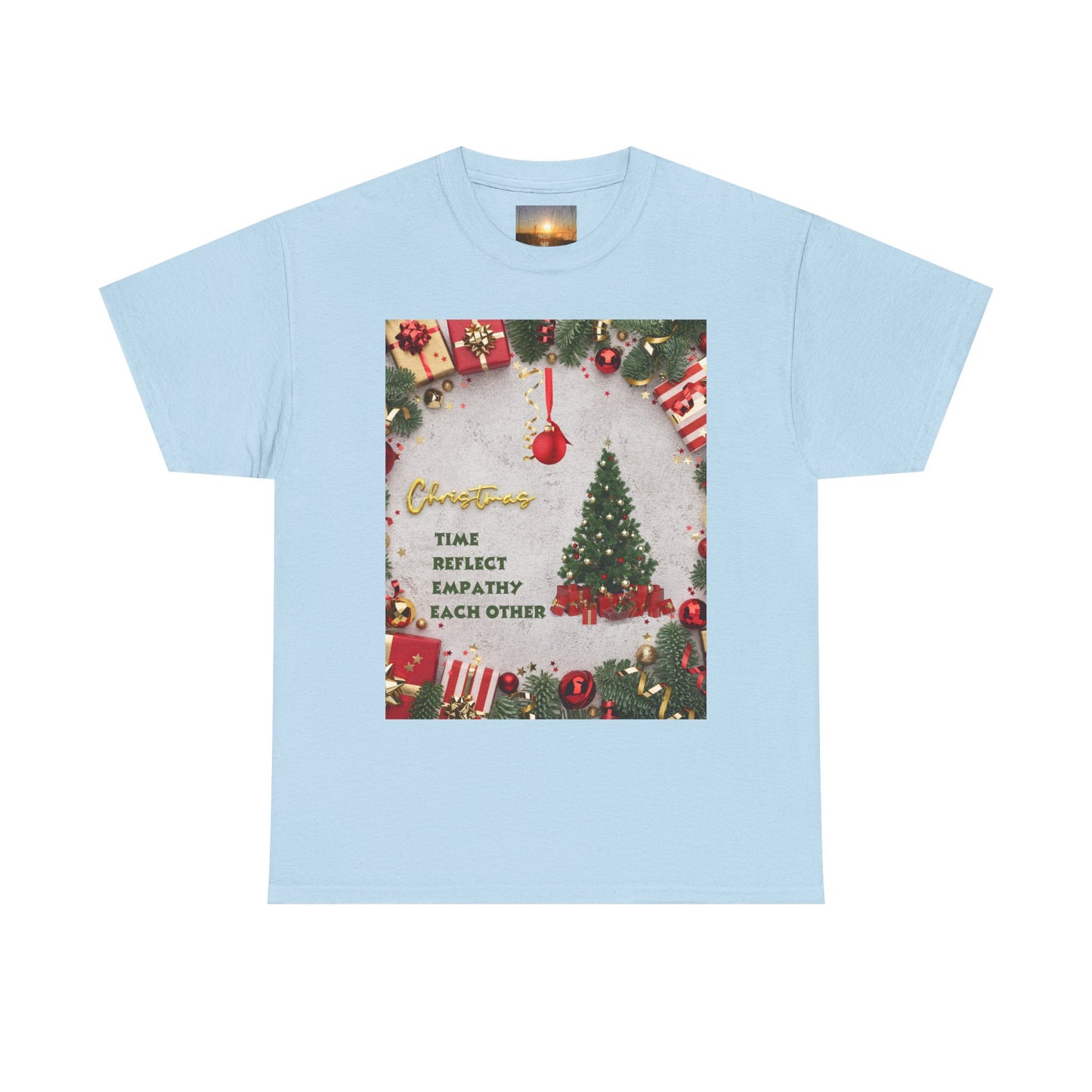 Christmas-Themed Unisex Heavy Cotton Tee, Holiday Gift, Festive Apparel, Family Gatherings, New Year Celebrations, Cute Christmas Shirt