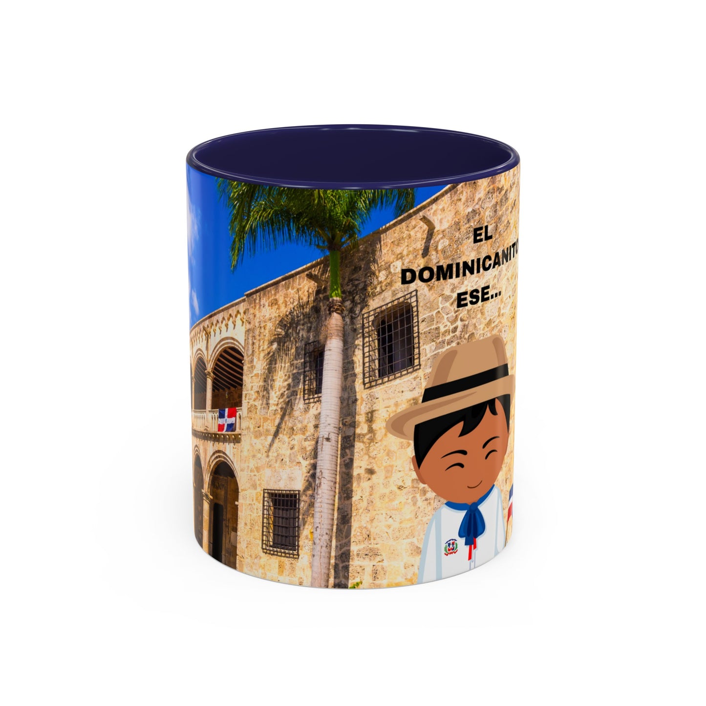 DIOS PATRIA LIBERTAD EL DOMINICANITO ESE Accent Coffee Mug, 11oz