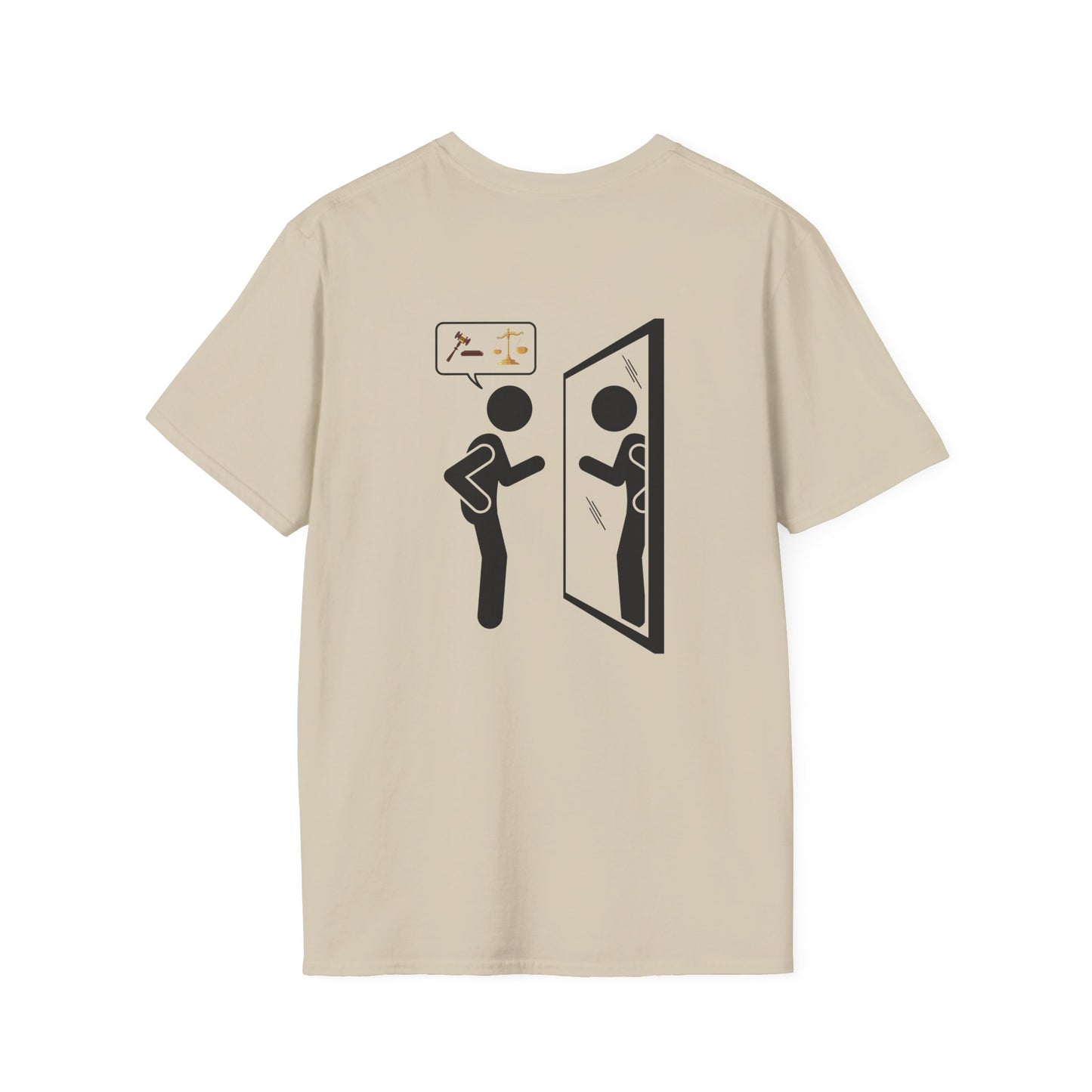 JUDGING Whimsical Unisex T-Shirt with Playful Door Design - Fun Gift for Friends, Casual Wear, Birthday Surprise, Everyday Humor, Quirky Style