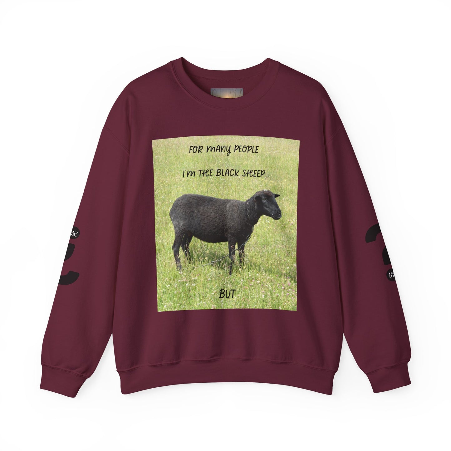 Black Sheep Crewneck Sweatshirt, Funny Gift for Introverts, Cozy Unisex Sweatshirt, Perfect for Casual Wear, Unique Gift Idea