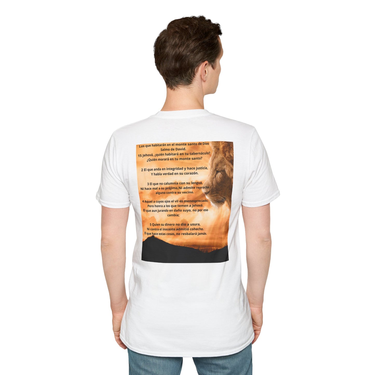 SALMOS 15 Inspirational T-Shirt, Unisex Softstyle Tee, Birthday Gift, Motivational Shirt, Soft Cotton Top, Unique Design