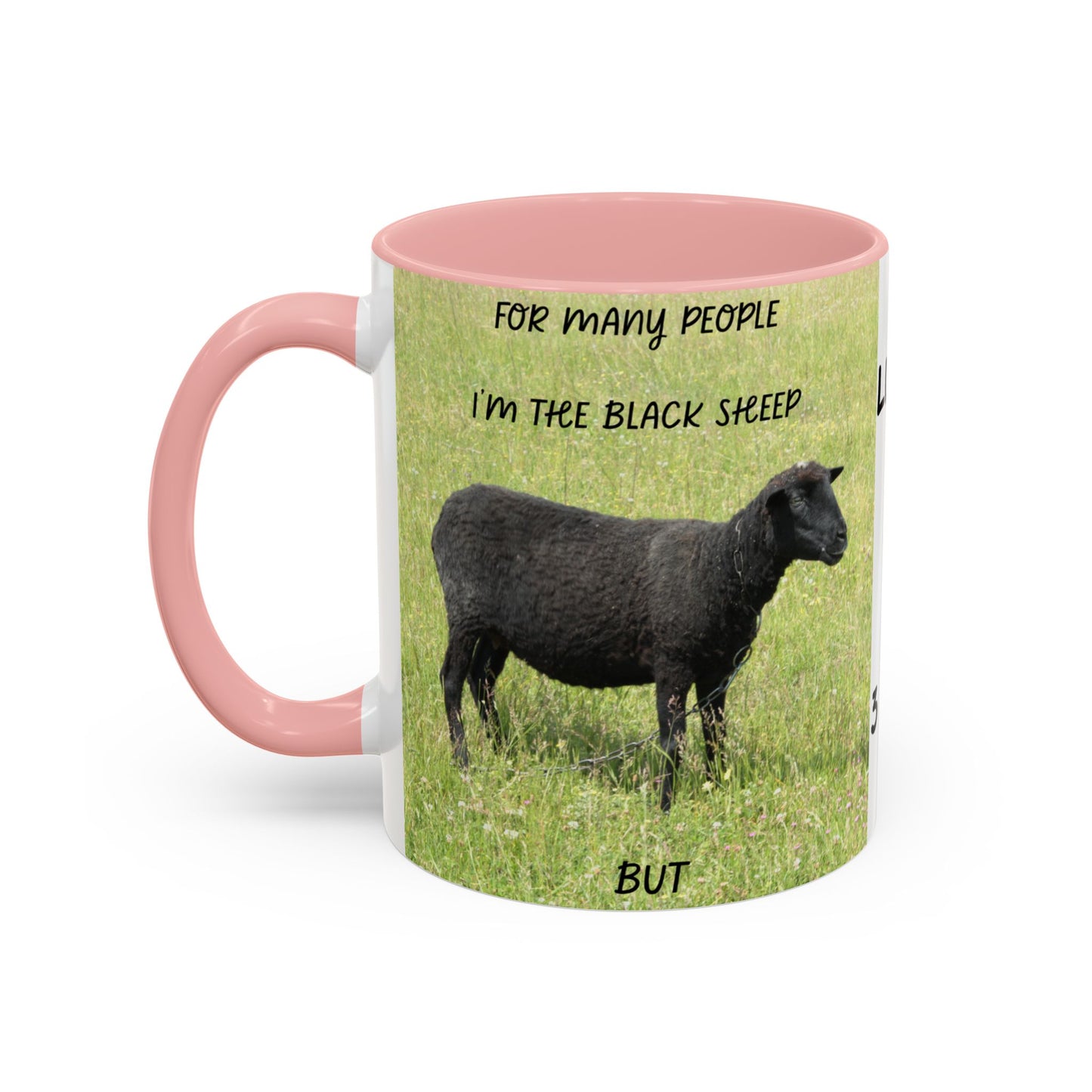 BLACK SHEEP Beautiful Sheep Coffee Mug, Inspirational Luke 15:3-7 Mug, Nature Lover Gift, Faith-Based Beverage Cup, Unique Farmhouse Decor