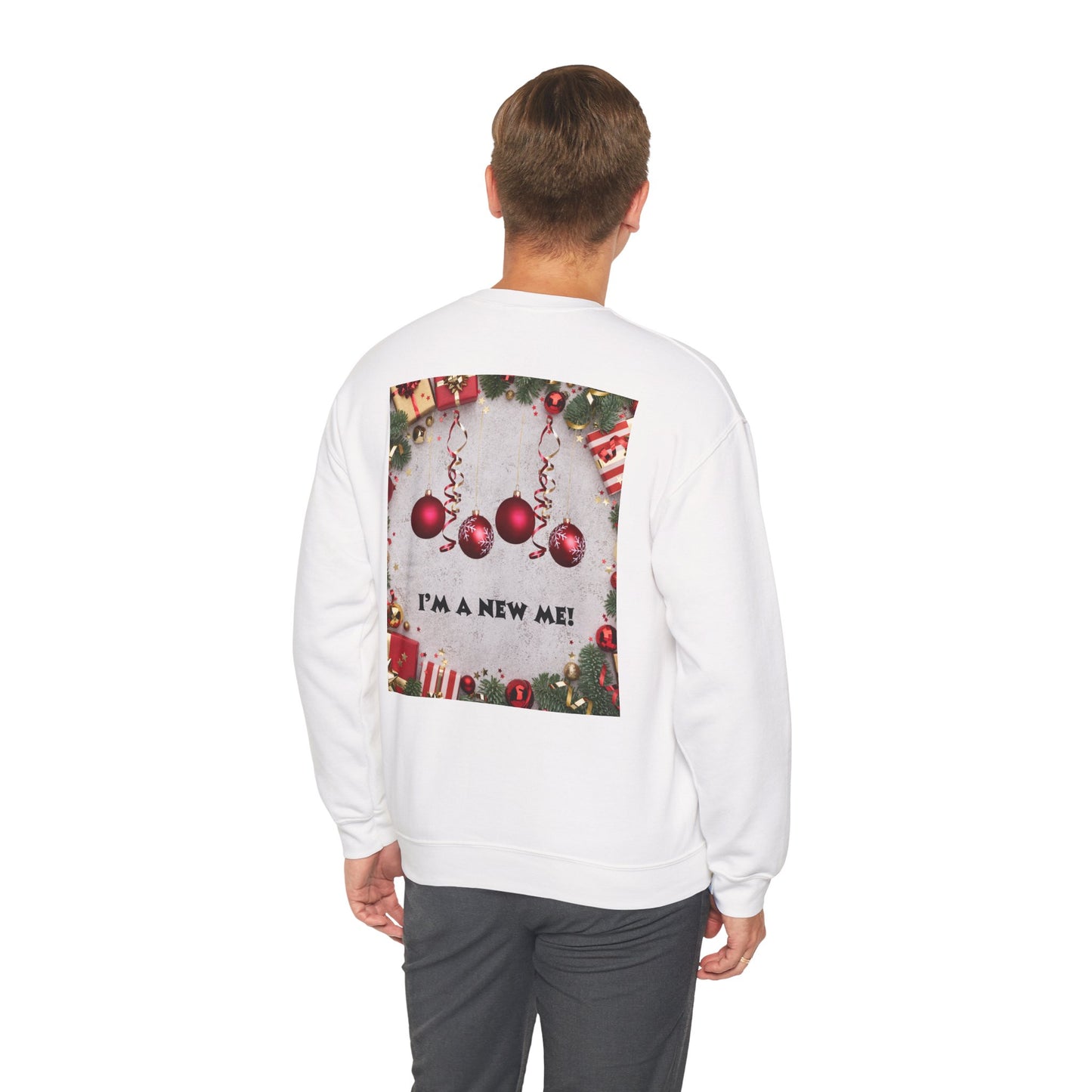 Cozy Christmas Sweatshirt - Reflect Empathy & Be A New You, Holiday Gift, Winter Fashion, Christmas Celebration, Unisex Crewneck