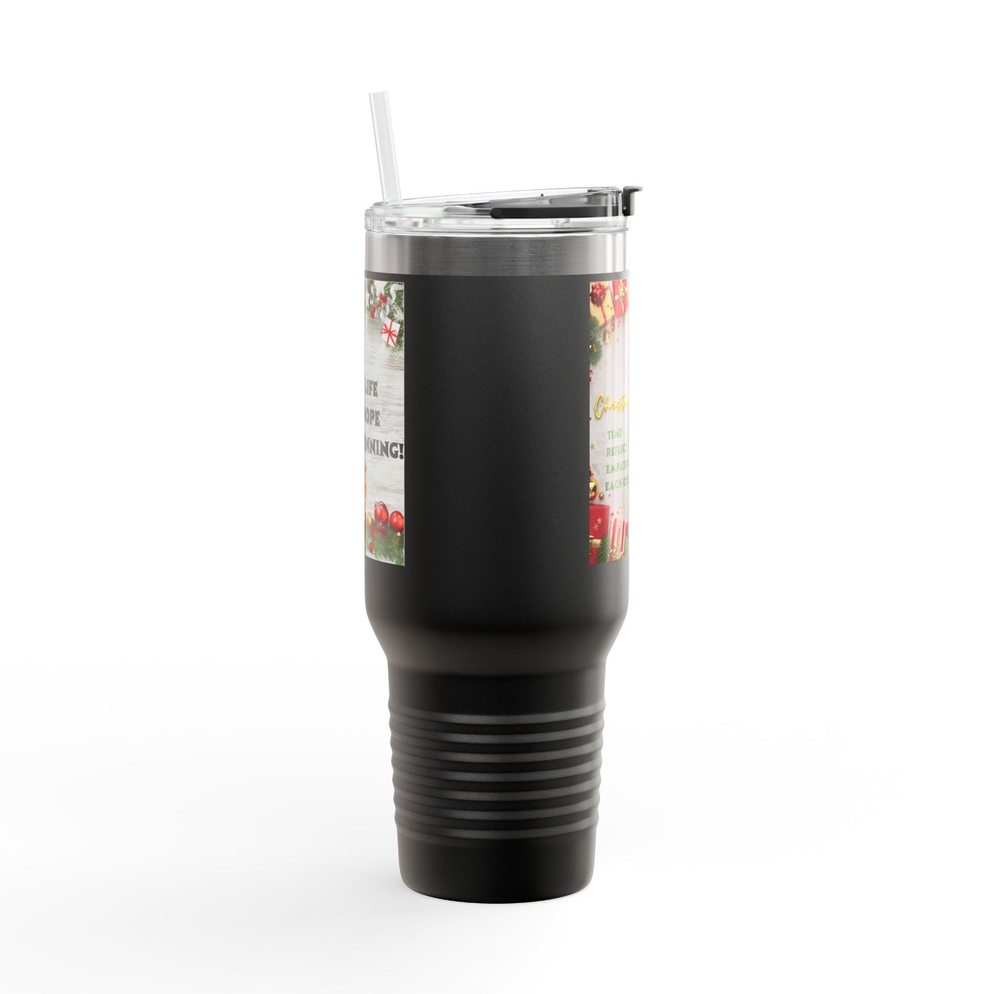 Holiday Insulated Travel Mug, 40oz | Christmas Gift, Travel Coffee Cup, Winter Drinkware, Reusable Mug, Eco-Friendly Beverage Container