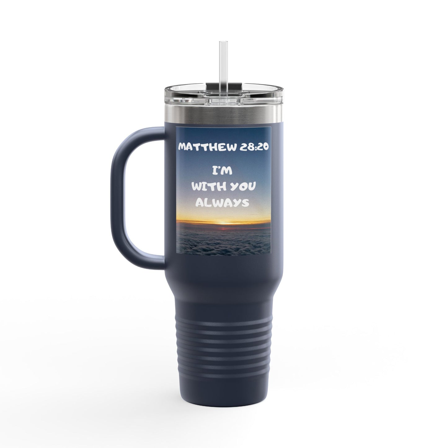 Insulated Travel Mug — 'Jeremiah 29:11' Airplane Prayer Design (Amen)