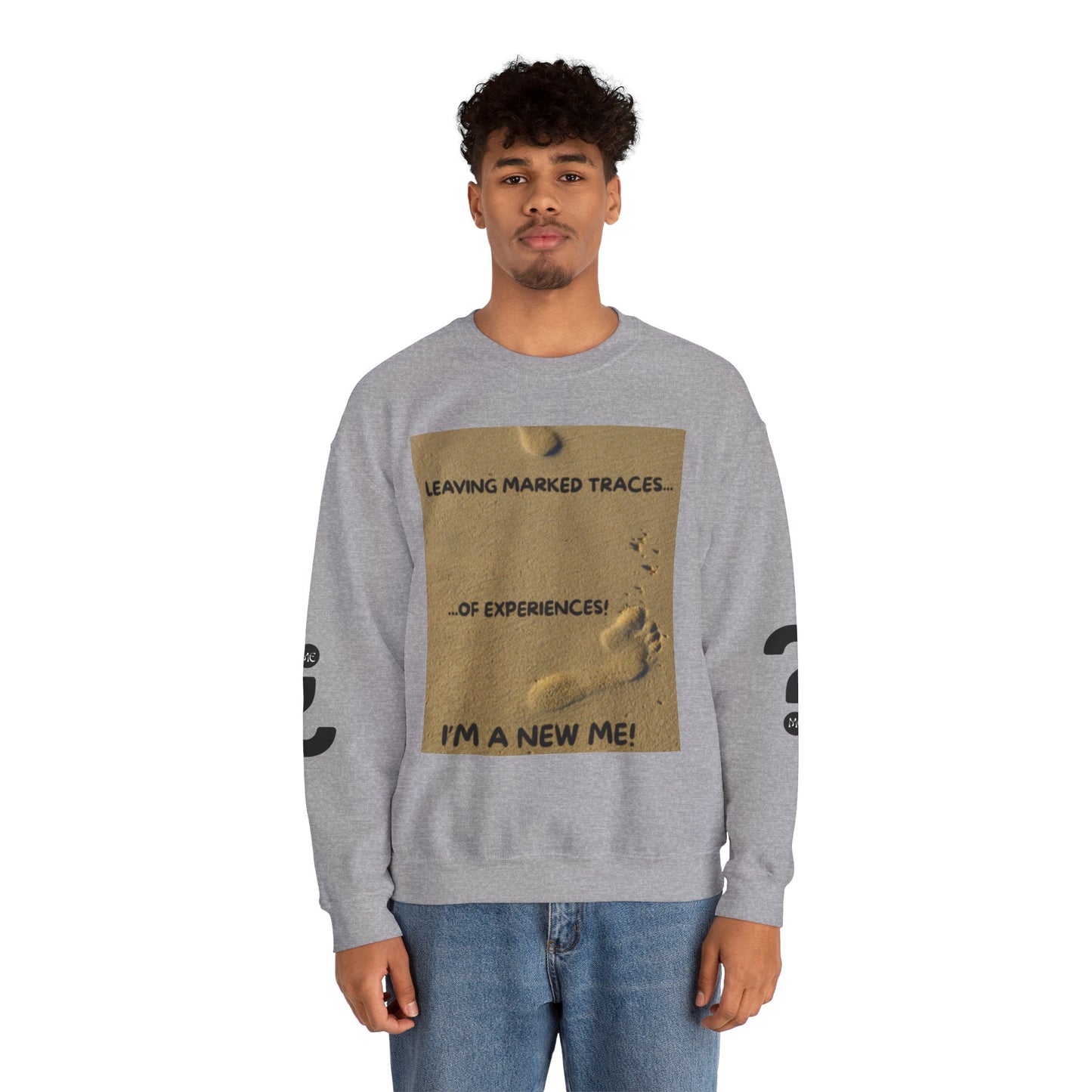 LEAVING MARKED TRACES New Beginnings Crewneck Sweatshirt | Inspirational Gift, Motivational Apparel, Unisex Fashion, Casual Wear, Self-Improvement