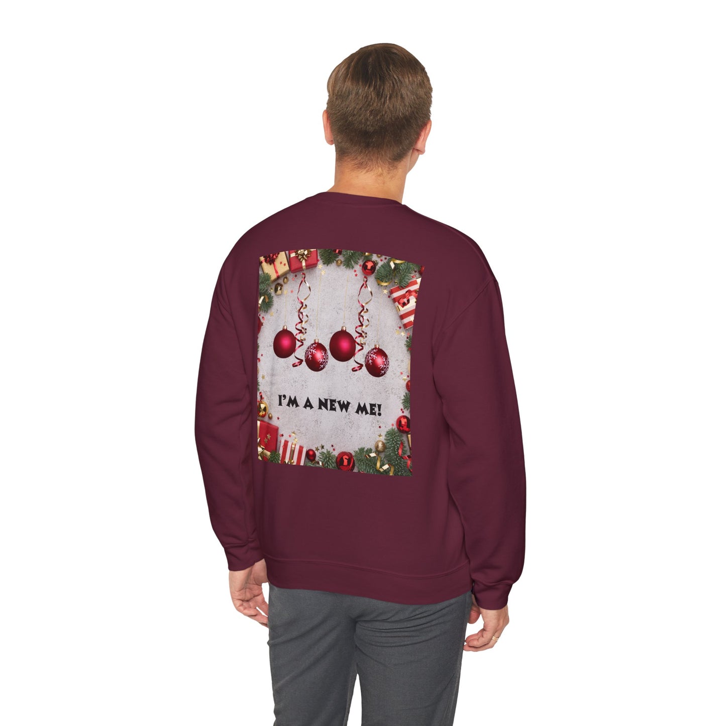 Cozy Christmas Sweatshirt - Reflect Empathy & Be A New You, Holiday Gift, Winter Fashion, Christmas Celebration, Unisex Crewneck