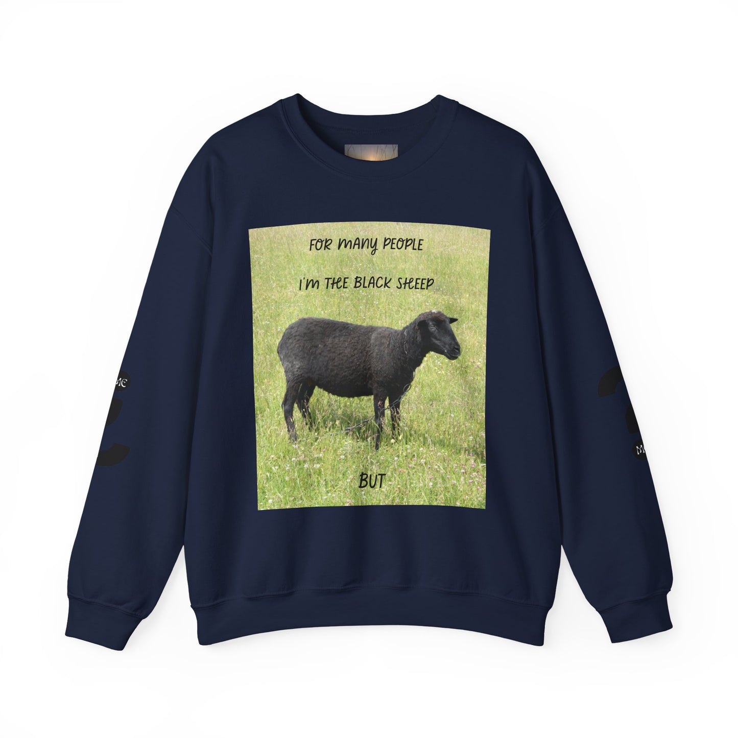 Black Sheep Crewneck Sweatshirt, Funny Gift for Introverts, Cozy Unisex Sweatshirt, Perfect for Casual Wear, Unique Gift Idea