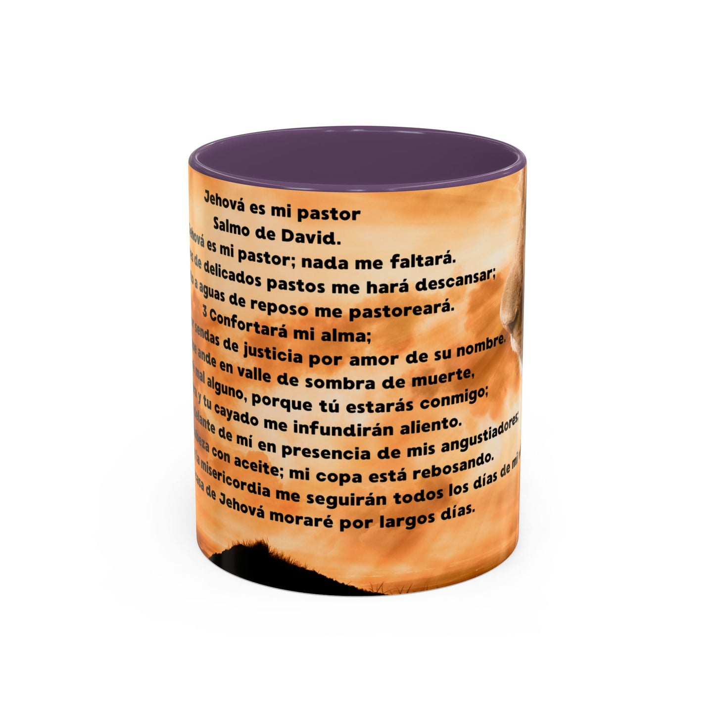 SALMO 23 Inspirational Lion Coffee Mug - Faith, Spirituality, Gift for Him/Her, Motivational Drinkware, Religious Home Decor