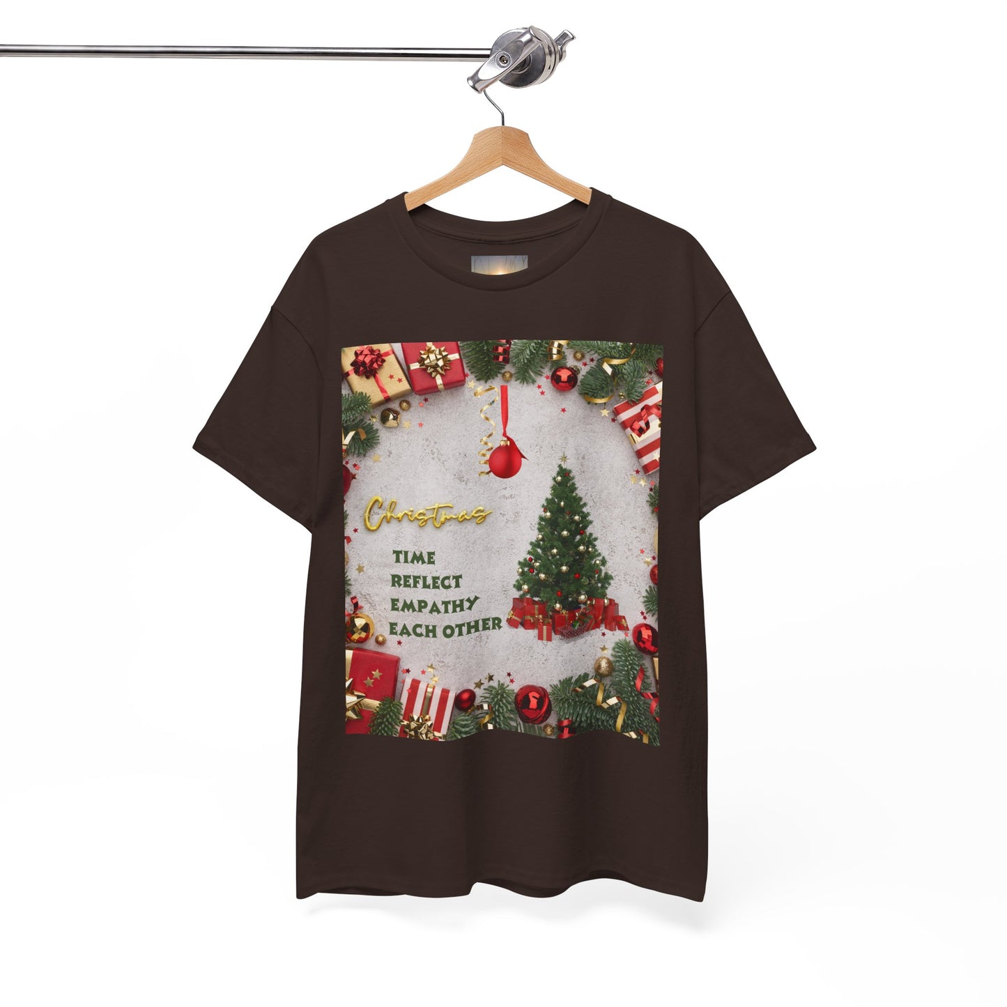 Christmas-Themed Unisex Heavy Cotton Tee, Holiday Gift, Festive Apparel, Family Gatherings, New Year Celebrations, Cute Christmas Shirt
