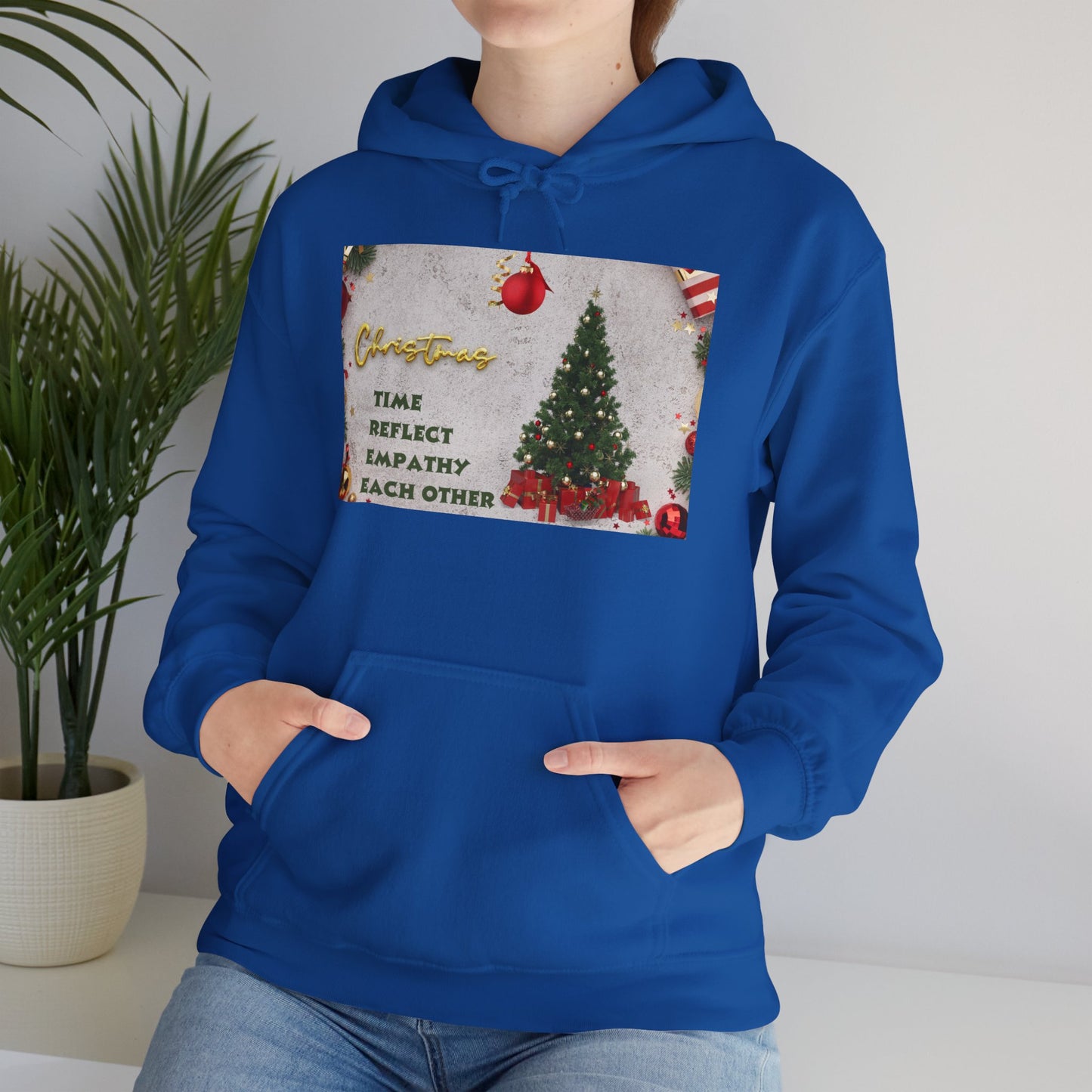 Christmas Vibe Hoodie, Festive Sweatshirt for Holiday Celebrations, Cozy Gift for Friends and Family, Unisex Winter Wear, Reflect Empathy