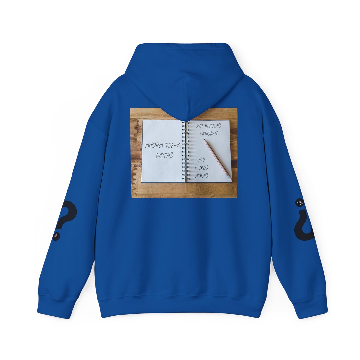 PASA LA PAGINA Inspirational Unisex Hoodie, Motivational Sweatshirt, Cozy Gift for Students, Printable Hoodie, Note-Taking Style
